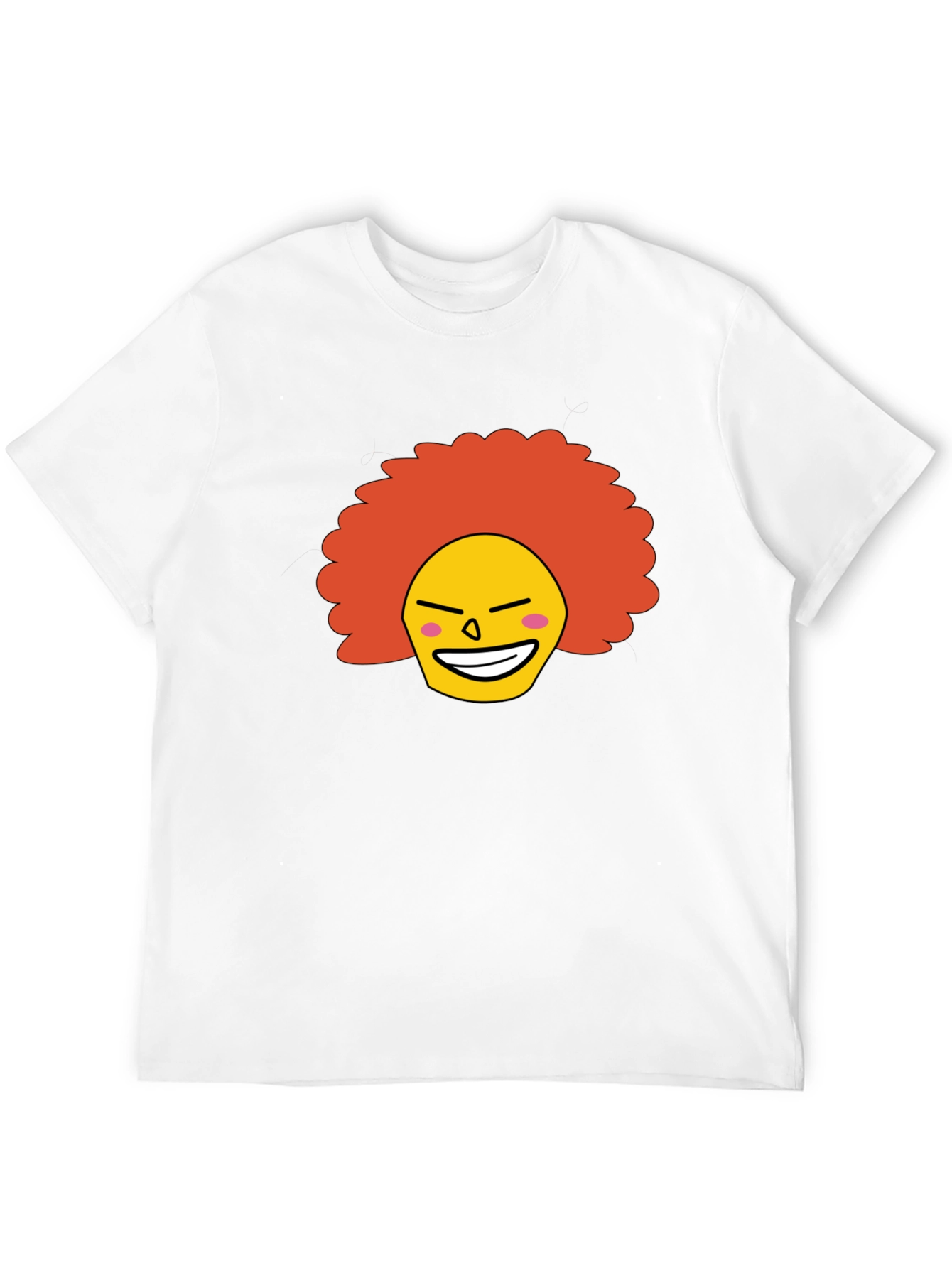 Funny Afro Clown Face Graphic T-Shirt