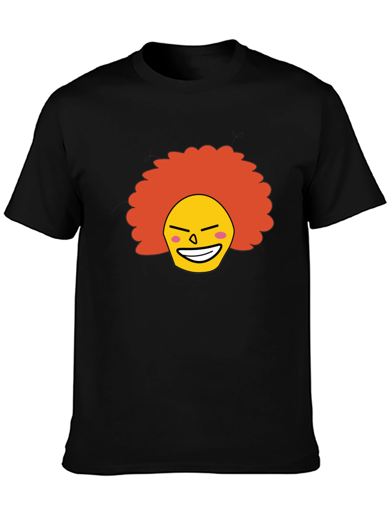 Funny Afro Clown Face Graphic T-Shirt