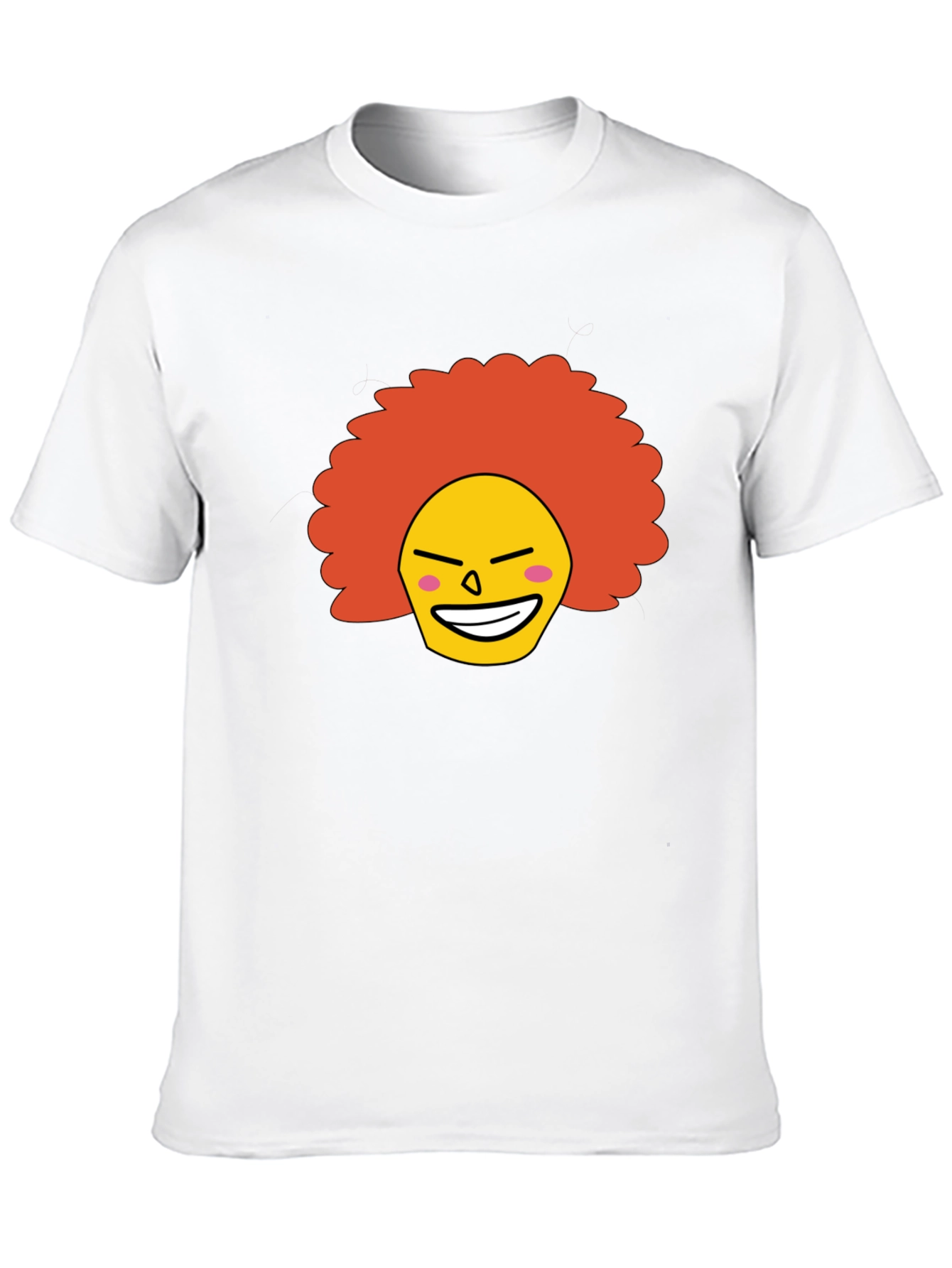 Funny Afro Clown Face Graphic T-Shirt