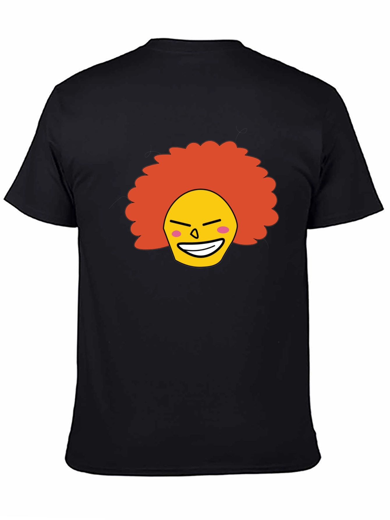 Funny Afro Clown Face Graphic T-Shirt