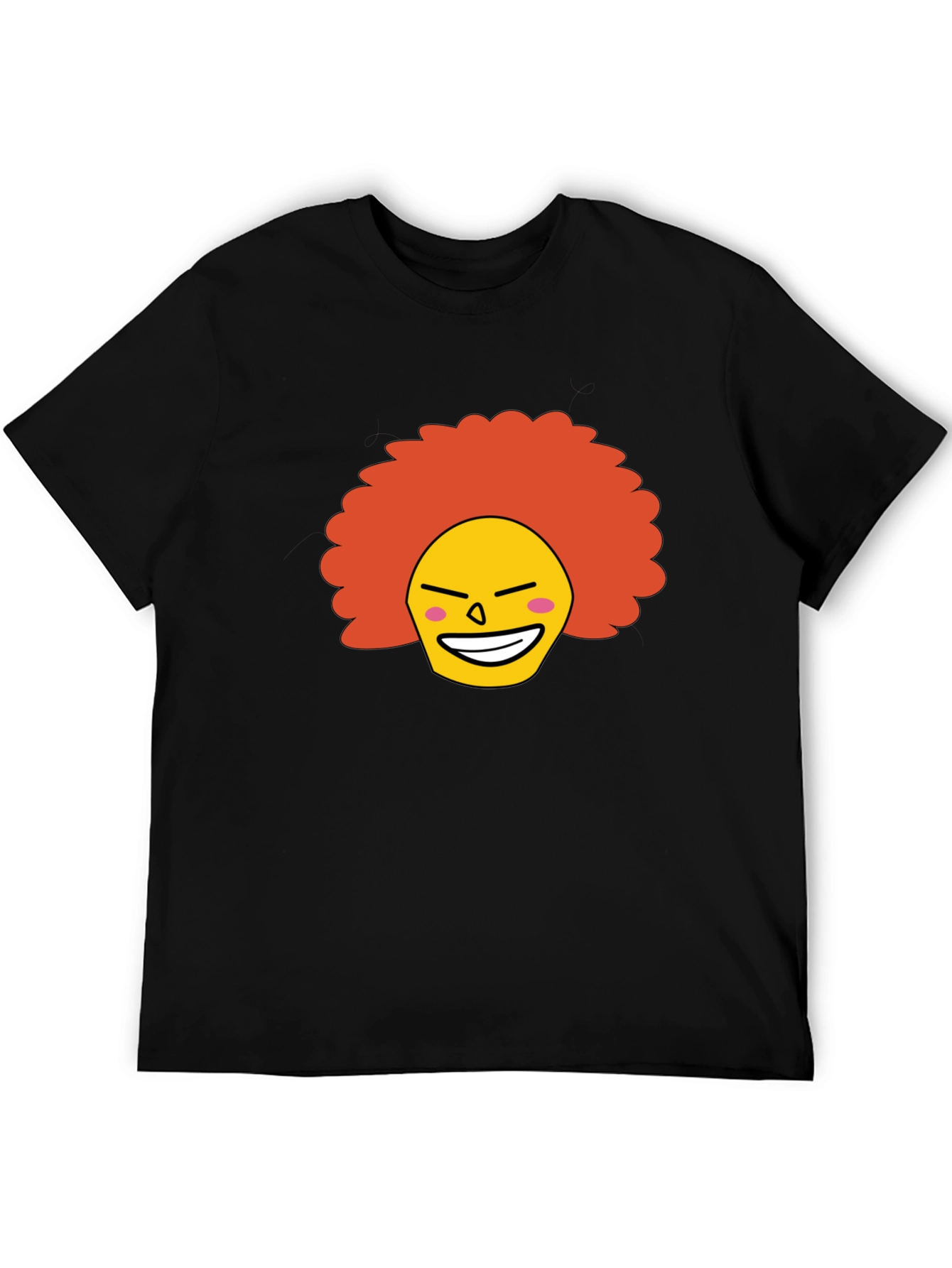 Funny Afro Clown Face Graphic T-Shirt