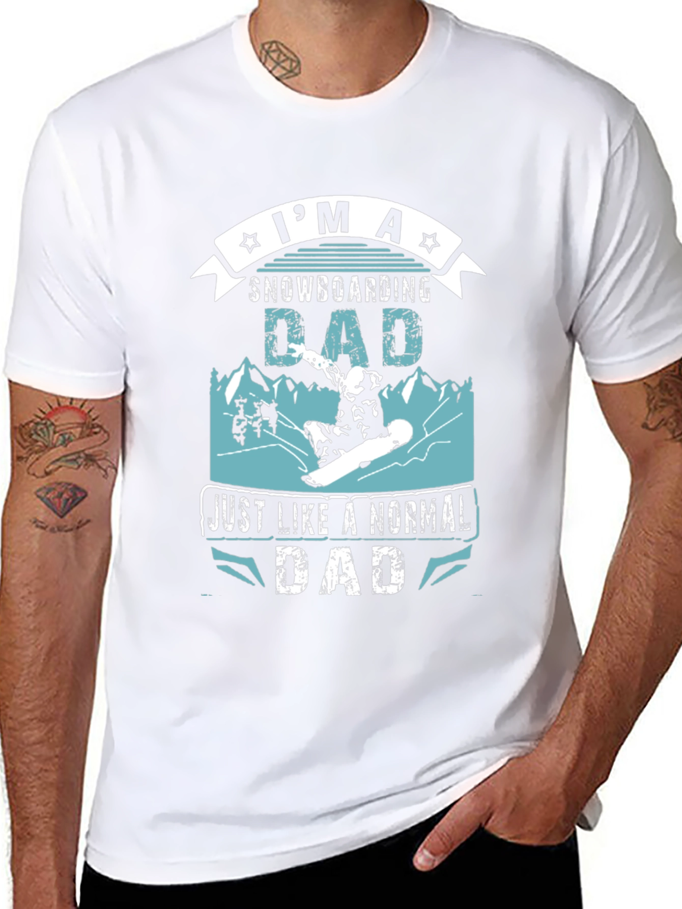 Snowboarding Dad T-Shirt - Cool Fathers Day Gift