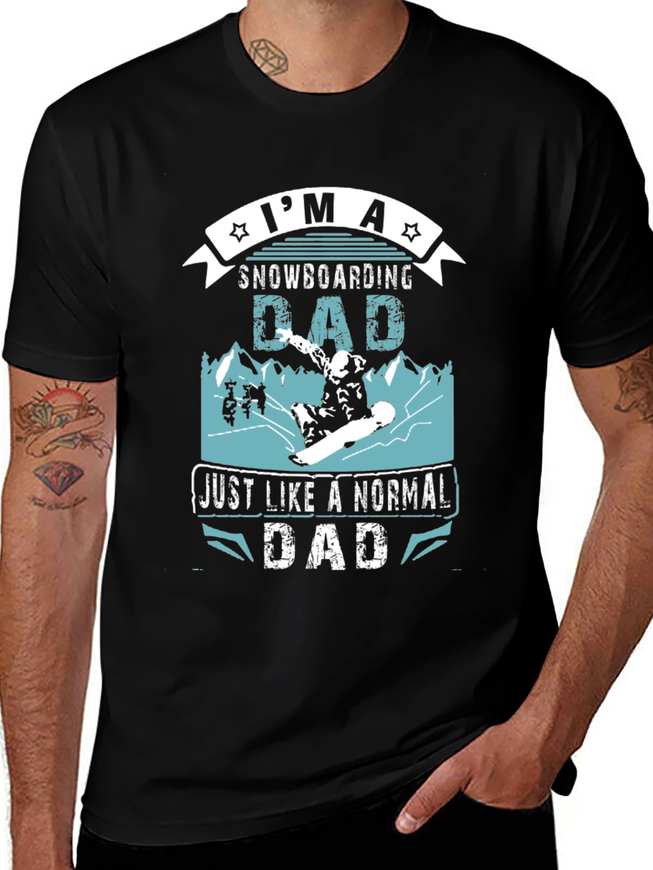 Snowboarding Dad T-Shirt - Cool Fathers Day Gift