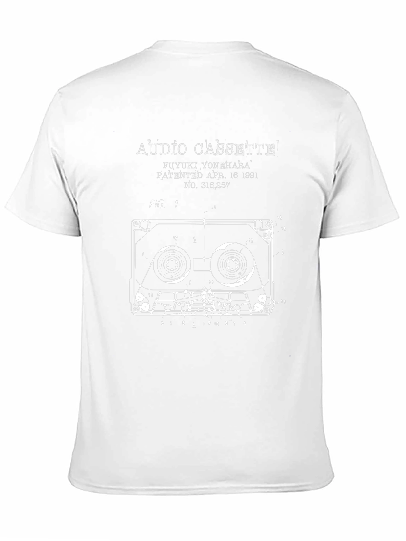 Retro Audio Cassette Patent Graphic T-Shirt