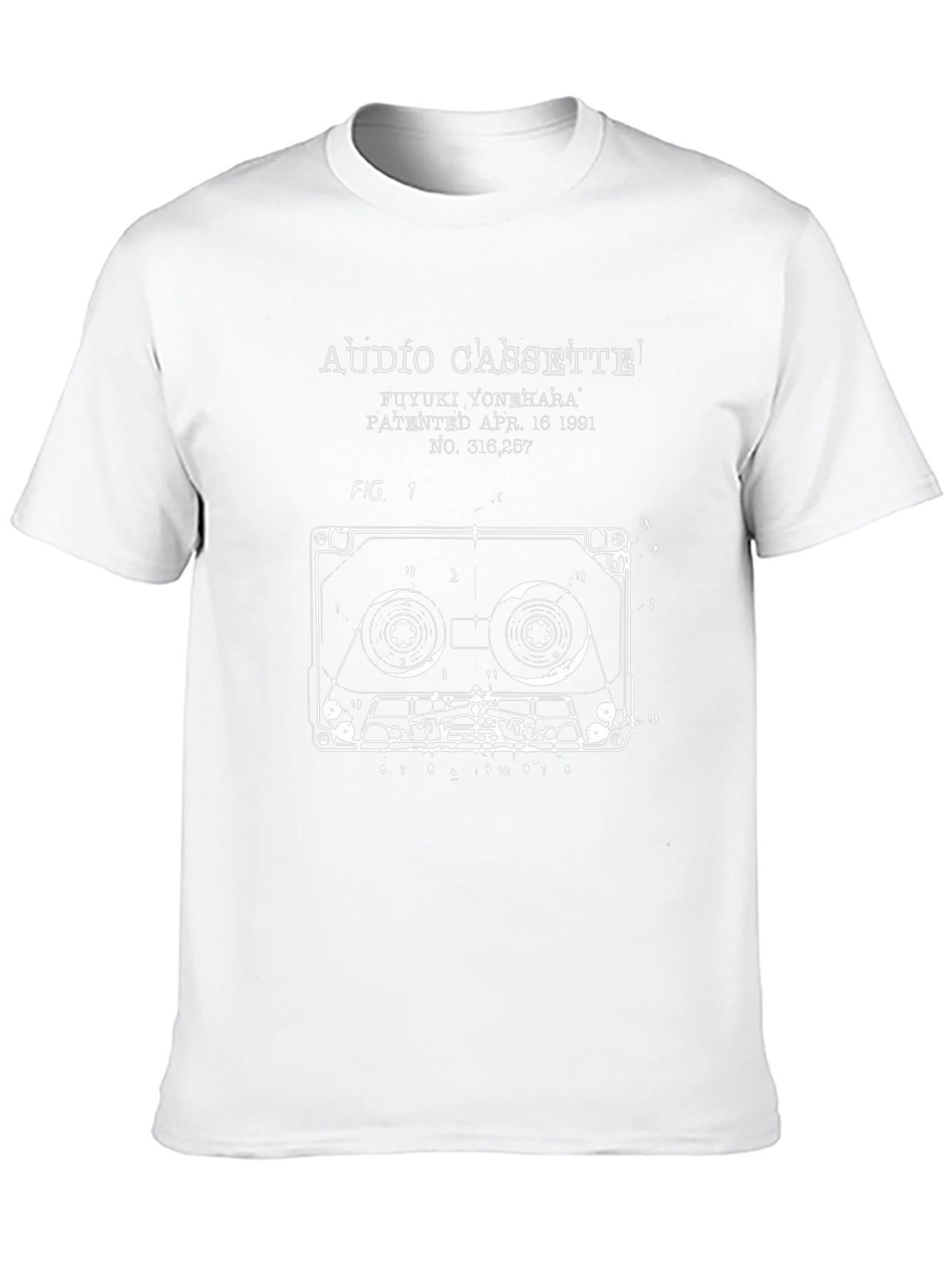 Retro Audio Cassette Patent Graphic T-Shirt