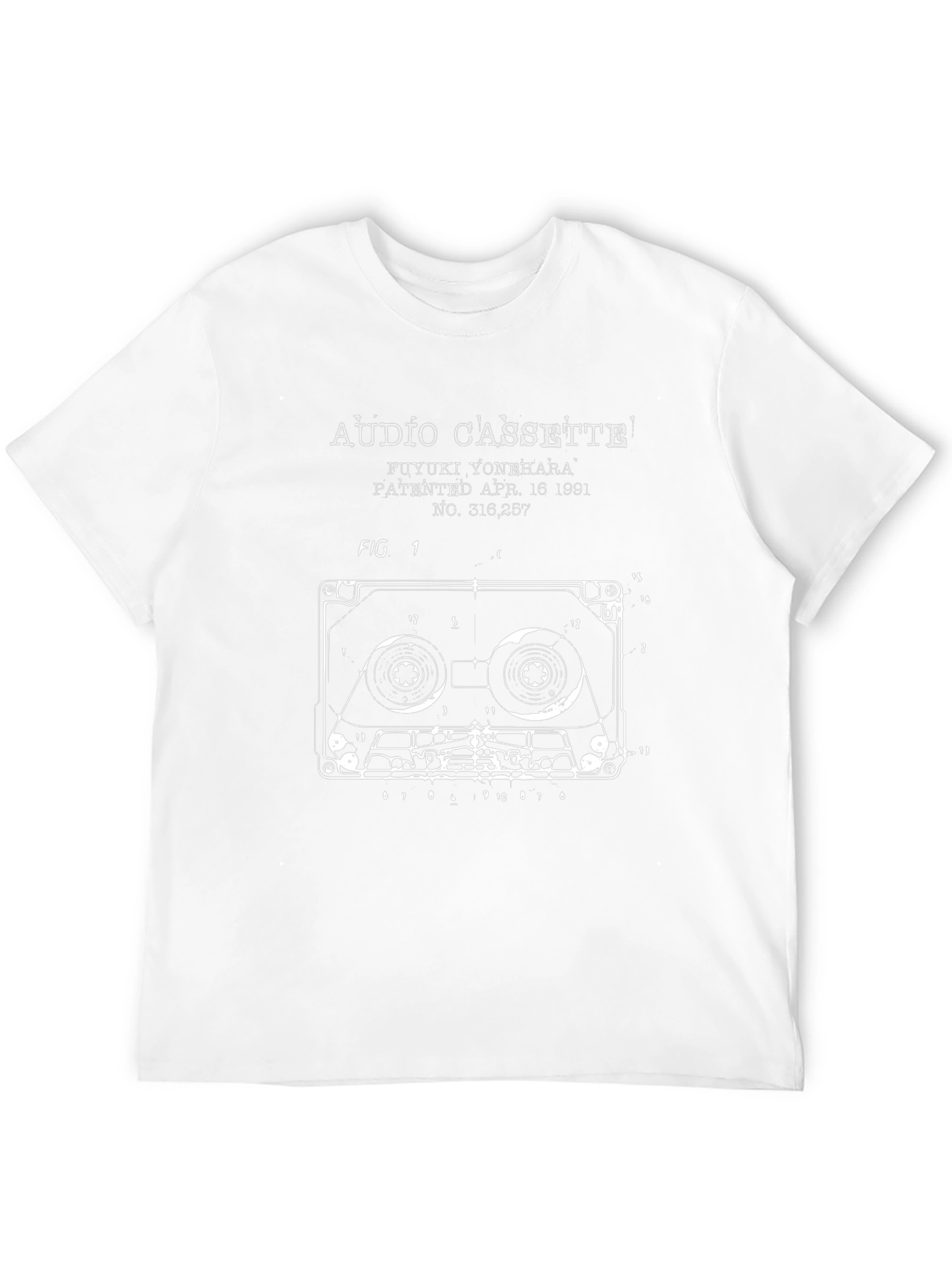 Retro Audio Cassette Patent Graphic T-Shirt