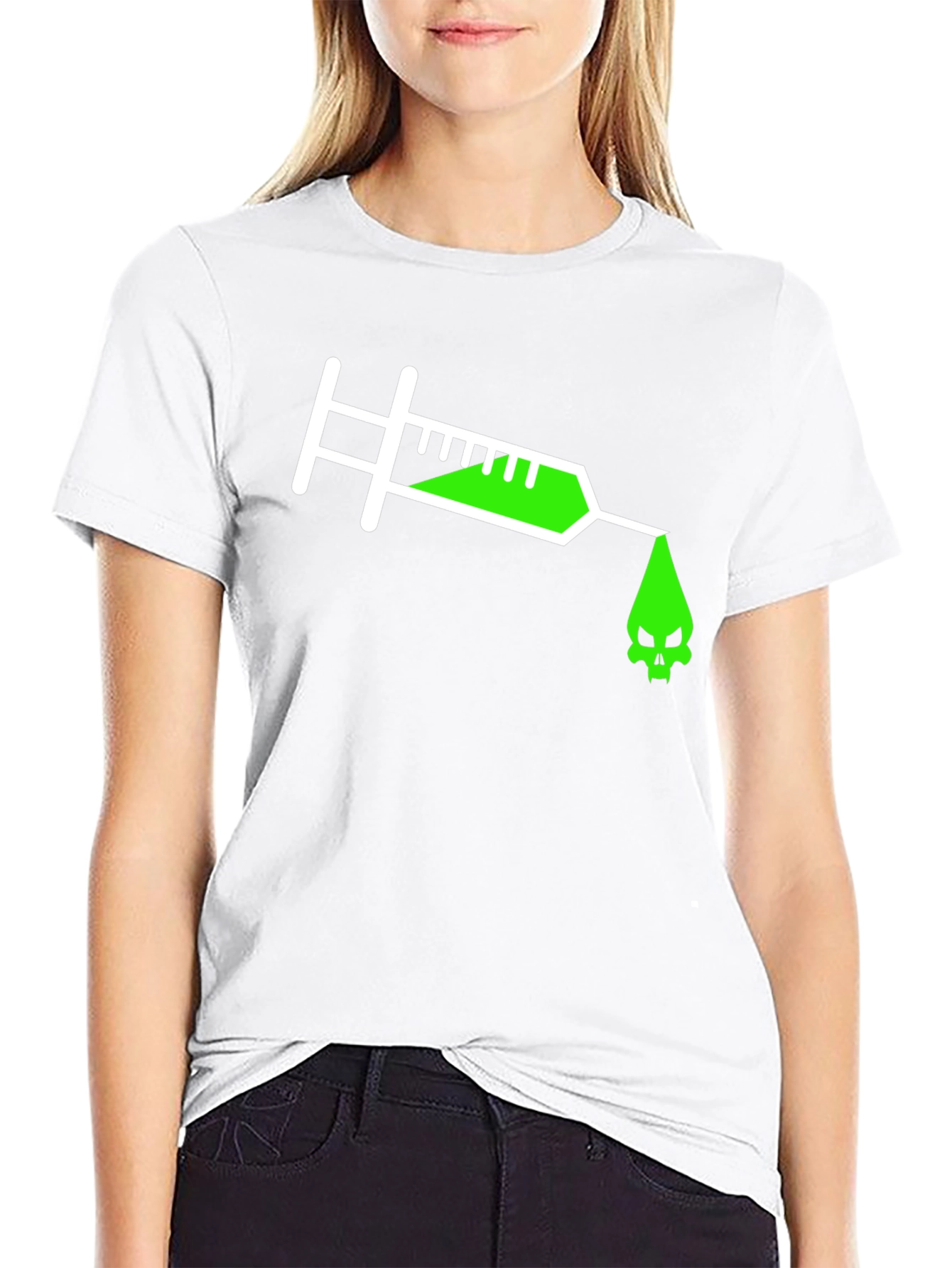 Toxic Injection Tee - Edgy Skull Graphic T-Shirt