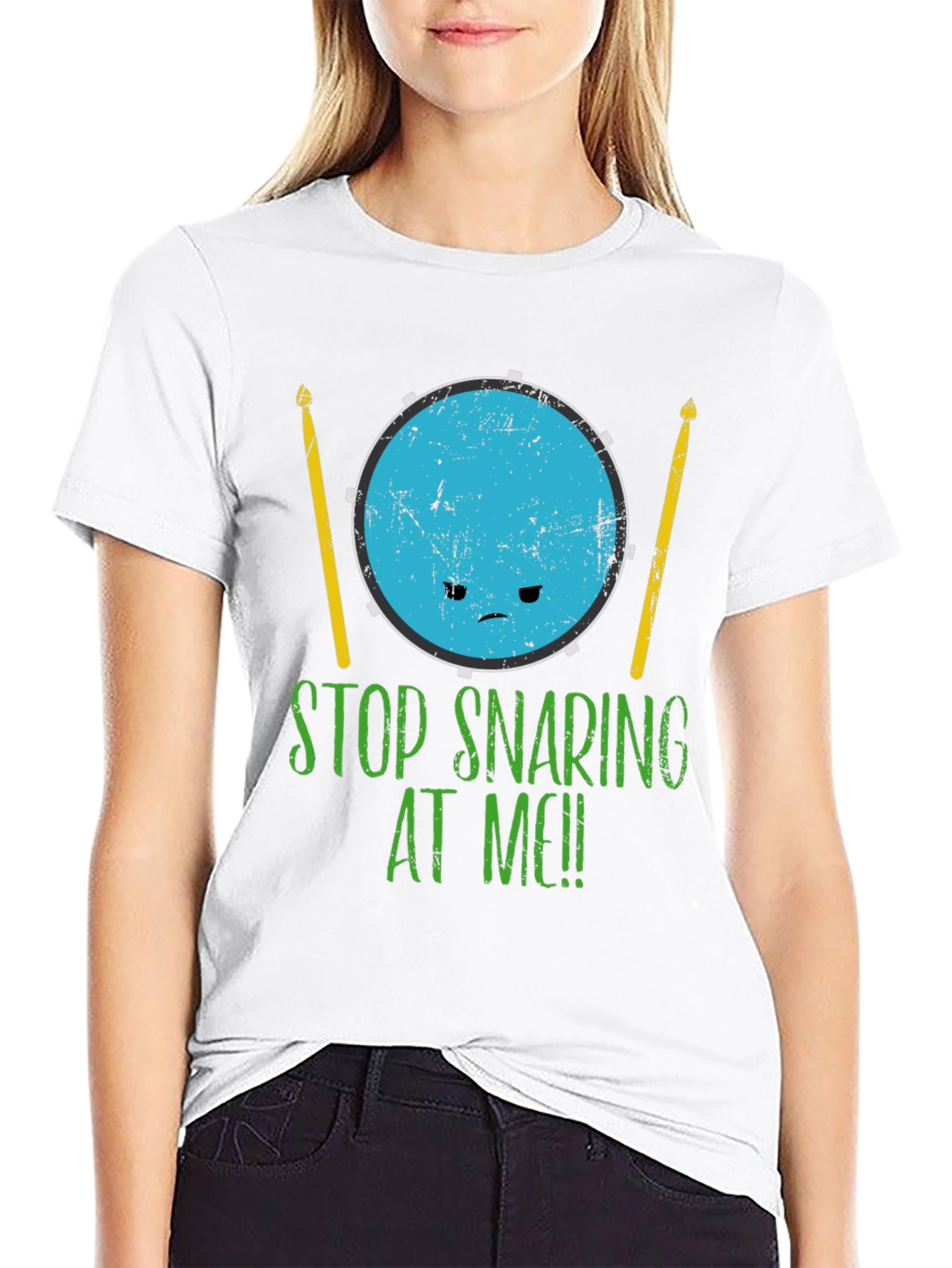 Funny Drummer Stop Snaring At Me! Graphic T-Shirt
