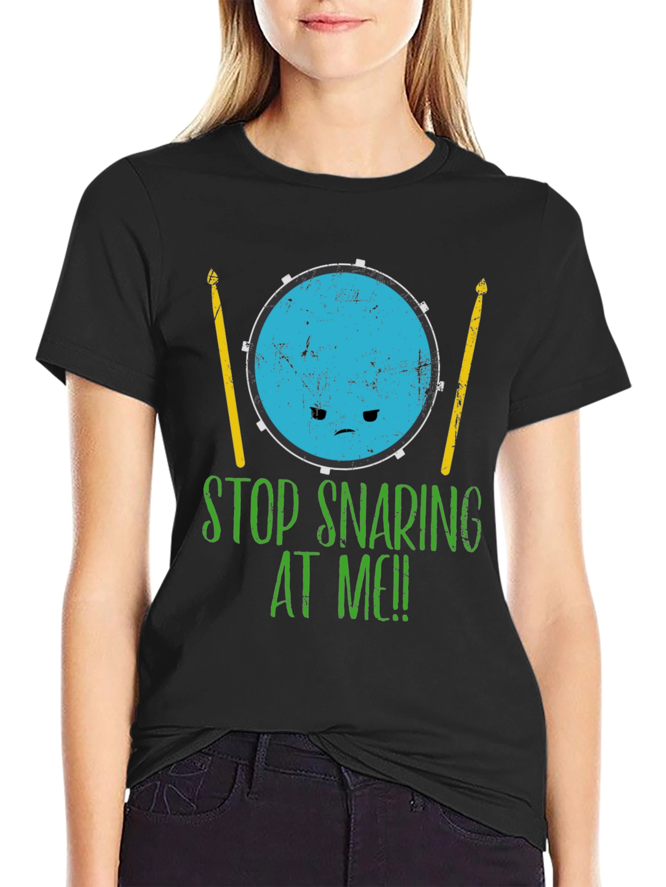 Funny Drummer Stop Snaring At Me! Graphic T-Shirt