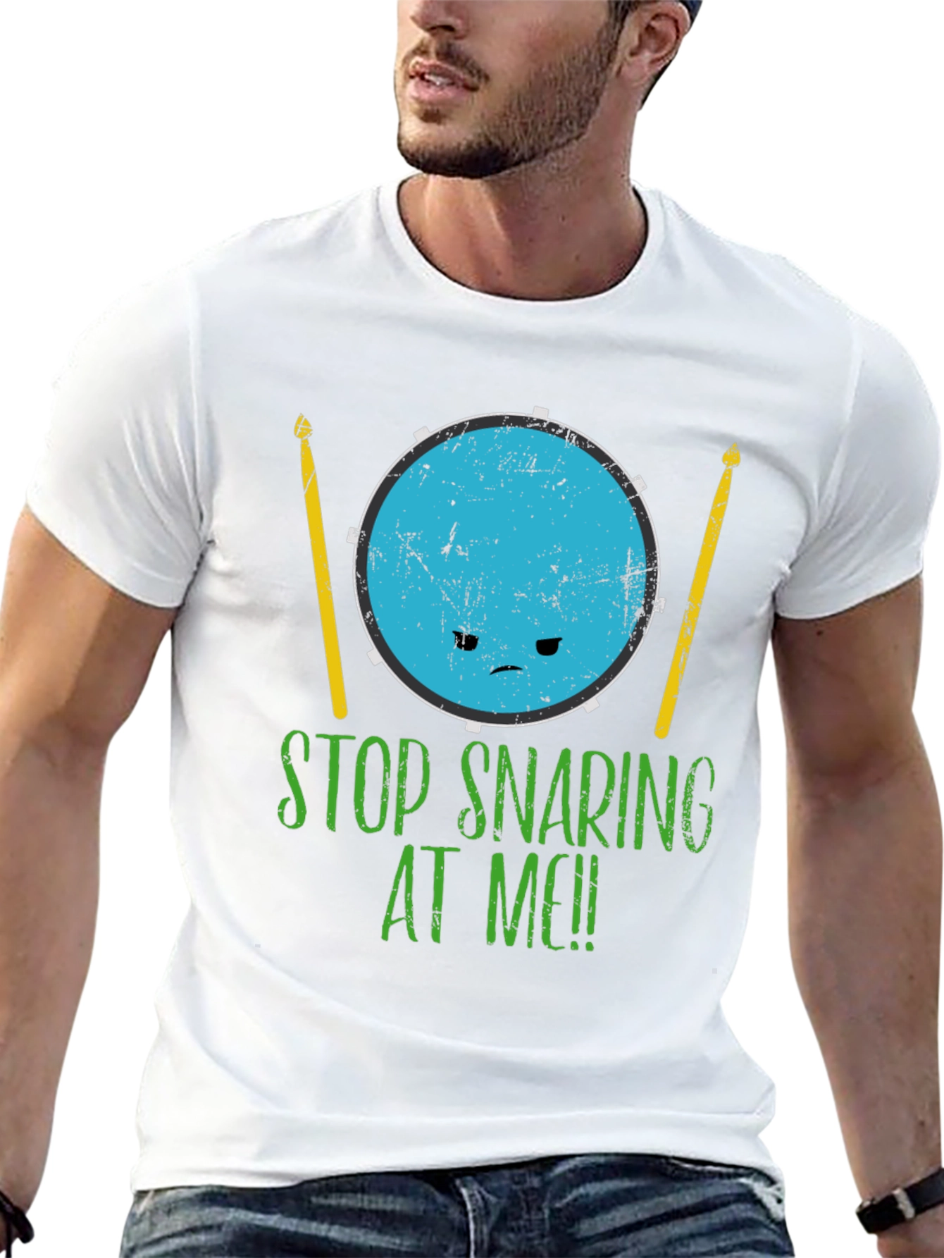 Funny Drummer Stop Snaring At Me! Graphic T-Shirt