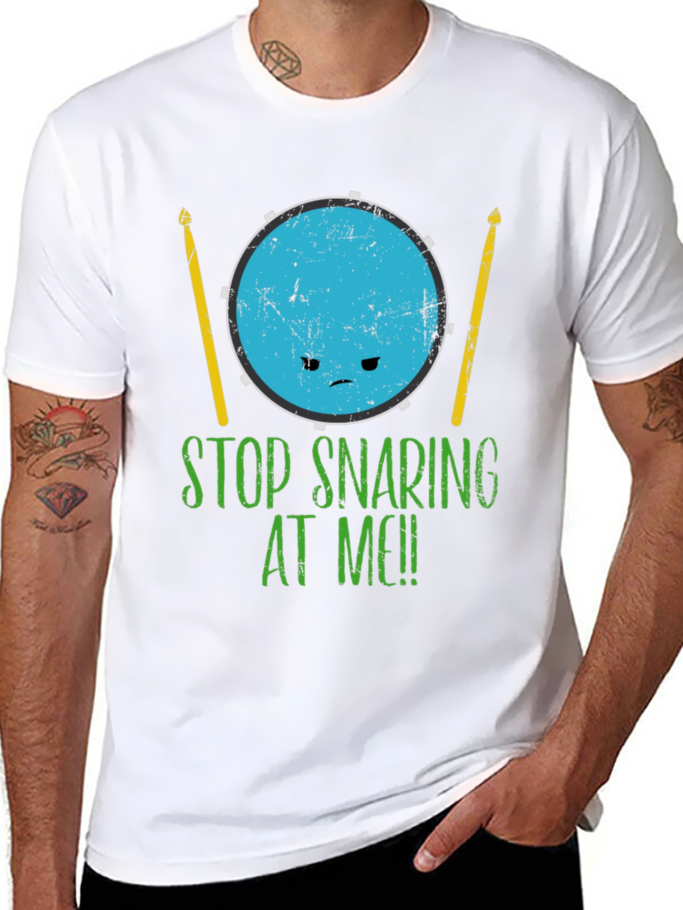 Funny Drummer Stop Snaring At Me! Graphic T-Shirt