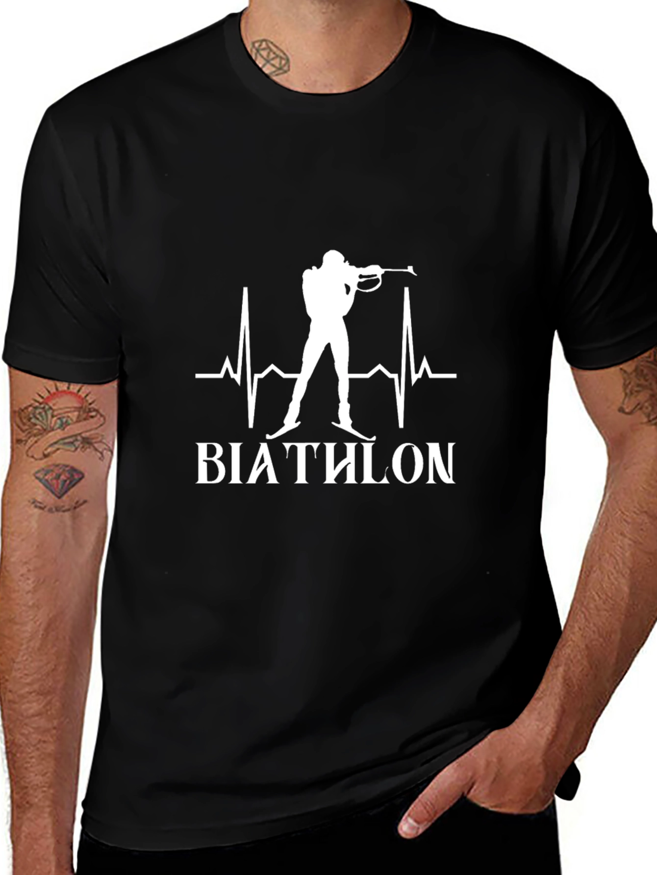 Biathlon Heartbeat Graphic T-Shirt