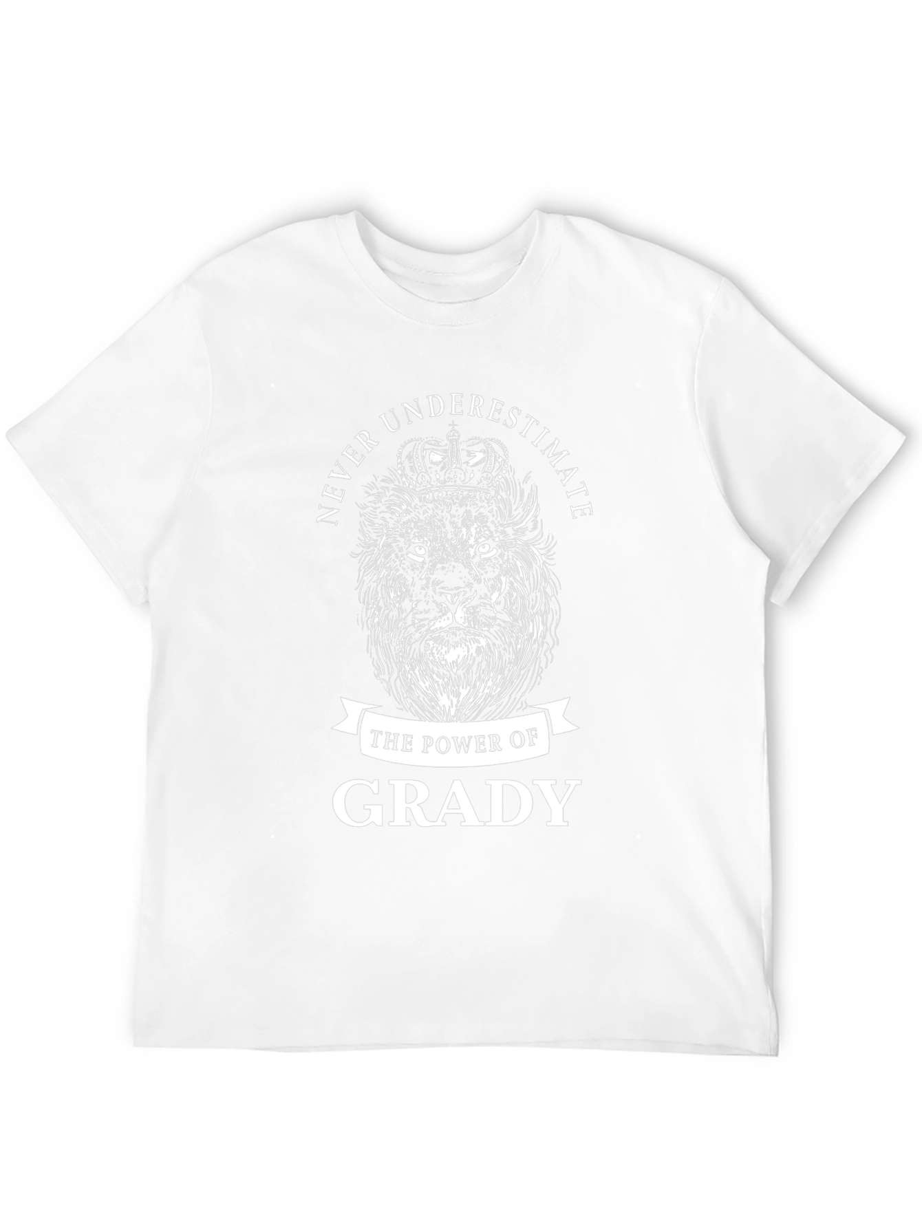Never Underestimate Grady Lion Graphic T-Shirt