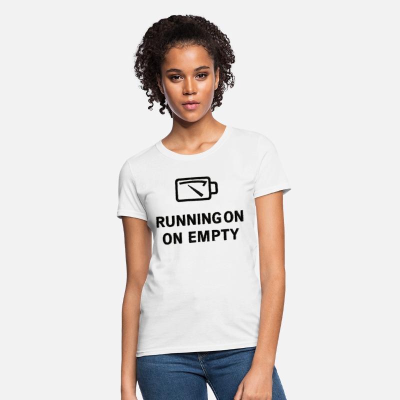 RUNNING ON EMPTY – Black Thread on Beige