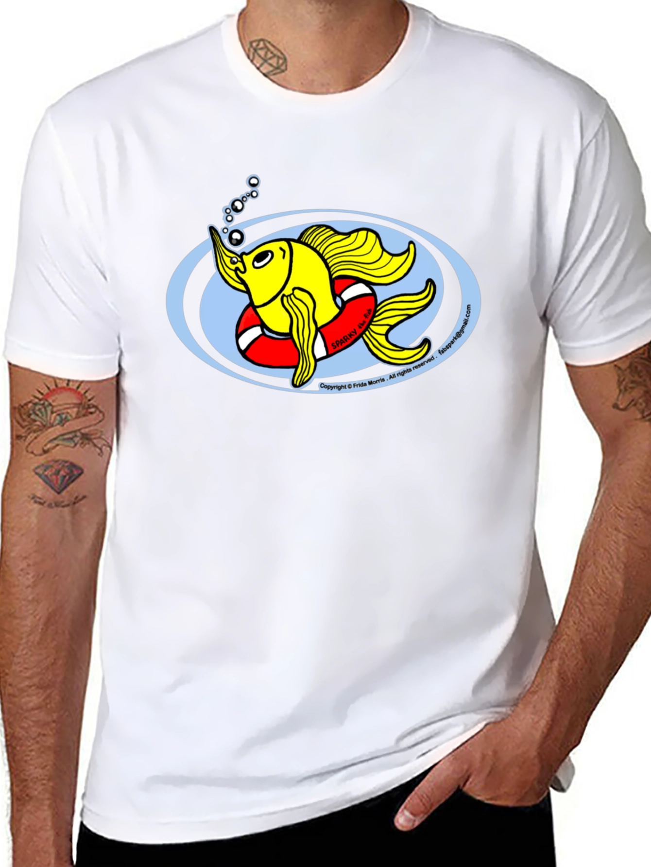 Sparky the Sea Fish Graphic T-Shirt