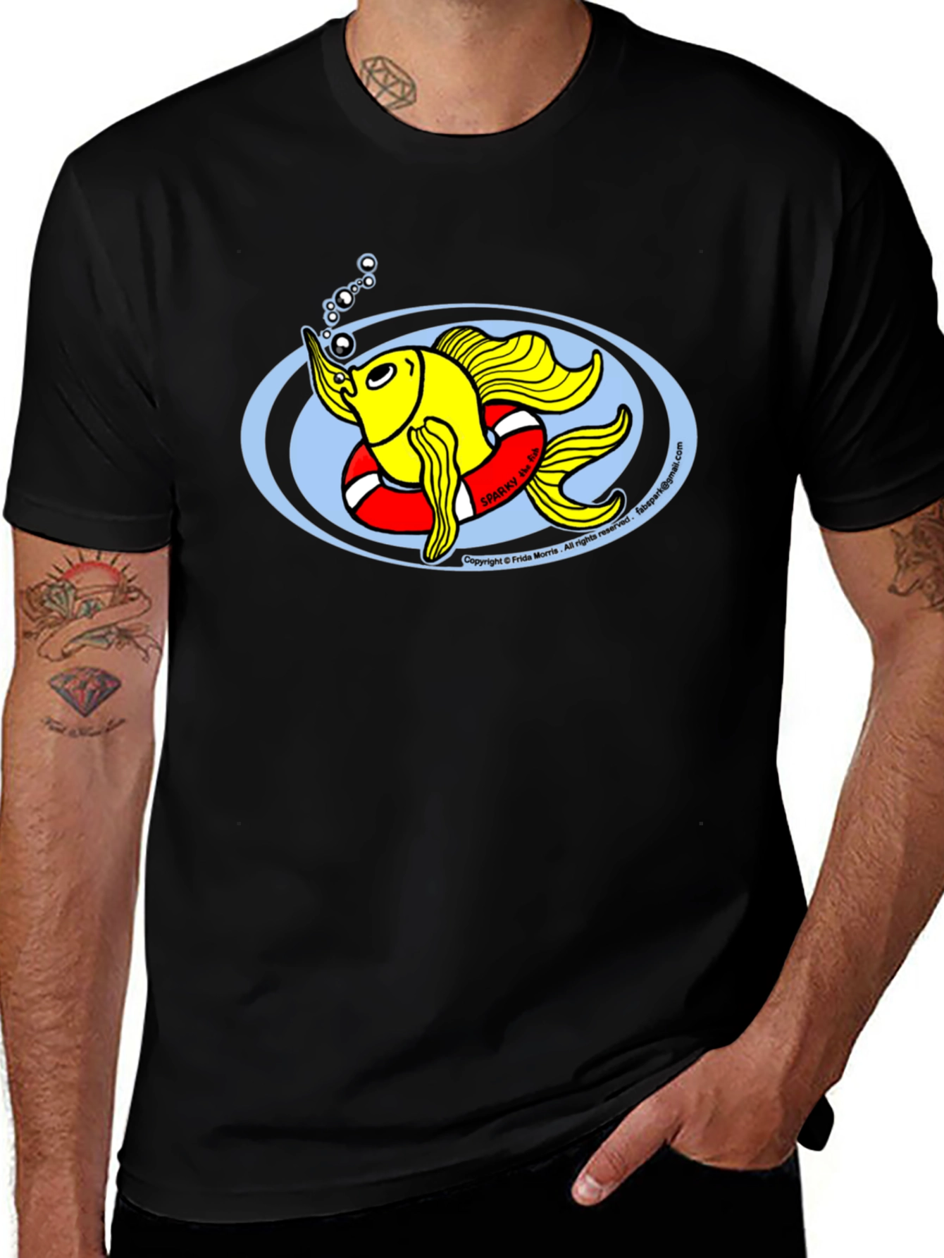 Sparky the Sea Fish Graphic T-Shirt