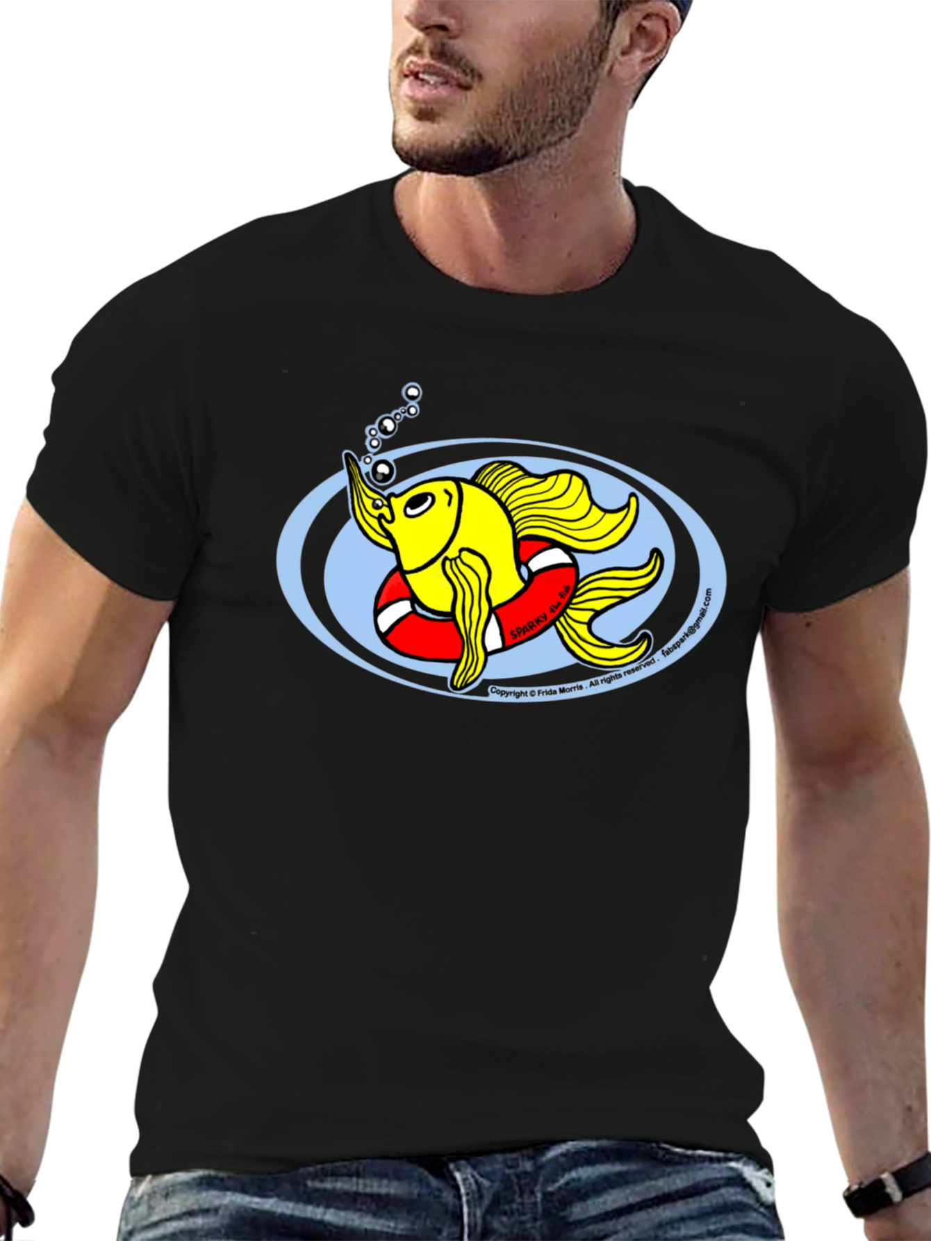 Sparky the Sea Fish Graphic T-Shirt