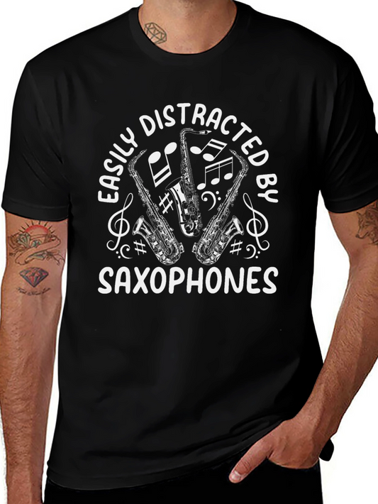 Easily Distracted by Saxophones Graphic Tee