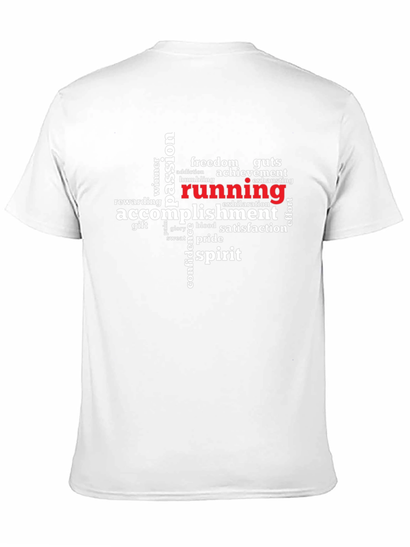 Running Word Art T-Shirt - Passion & Accomplishment