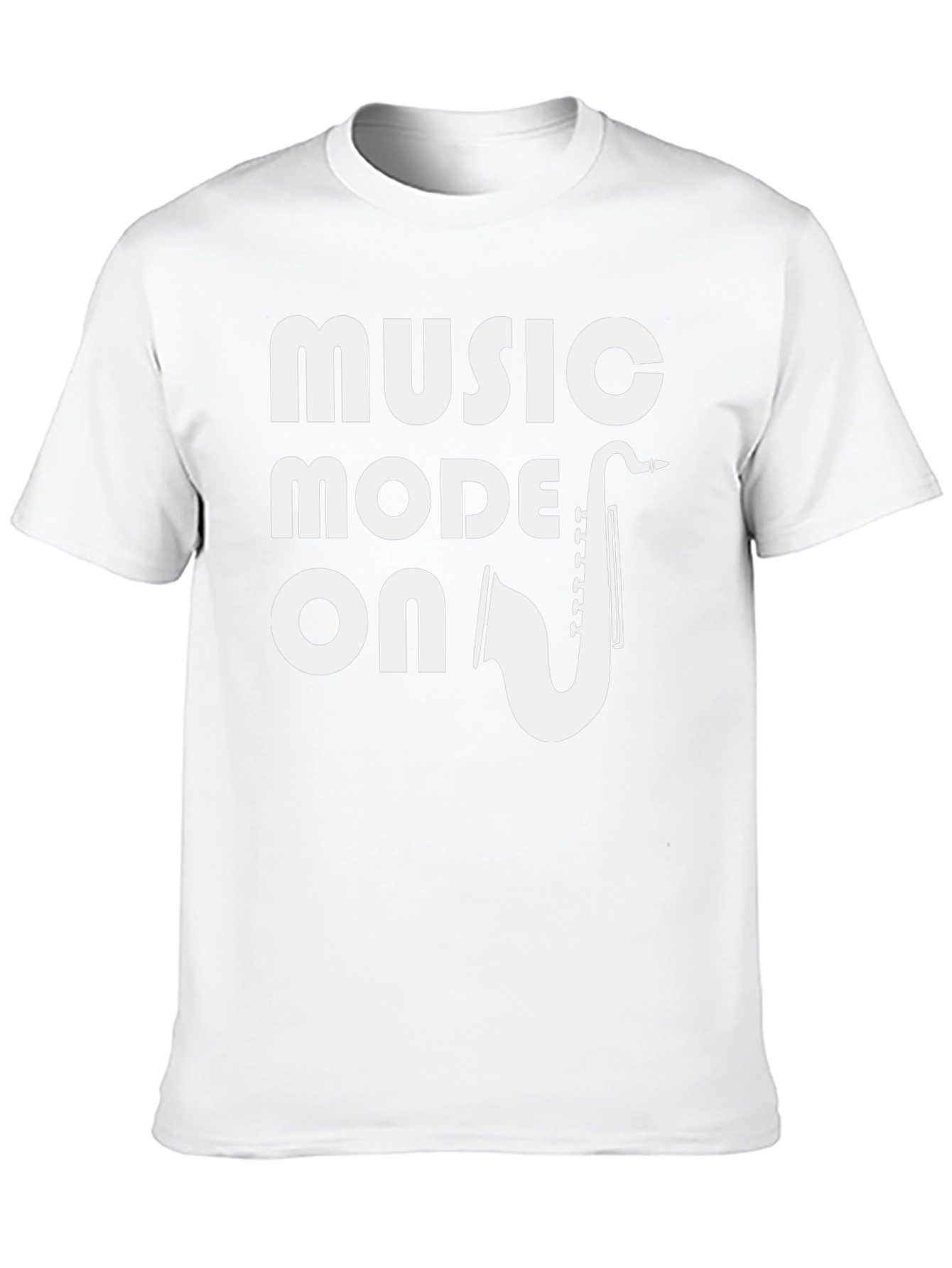 Music Mode On Black T-Shirt