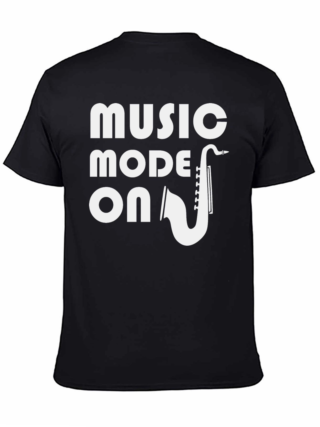 Music Mode On Black T-Shirt