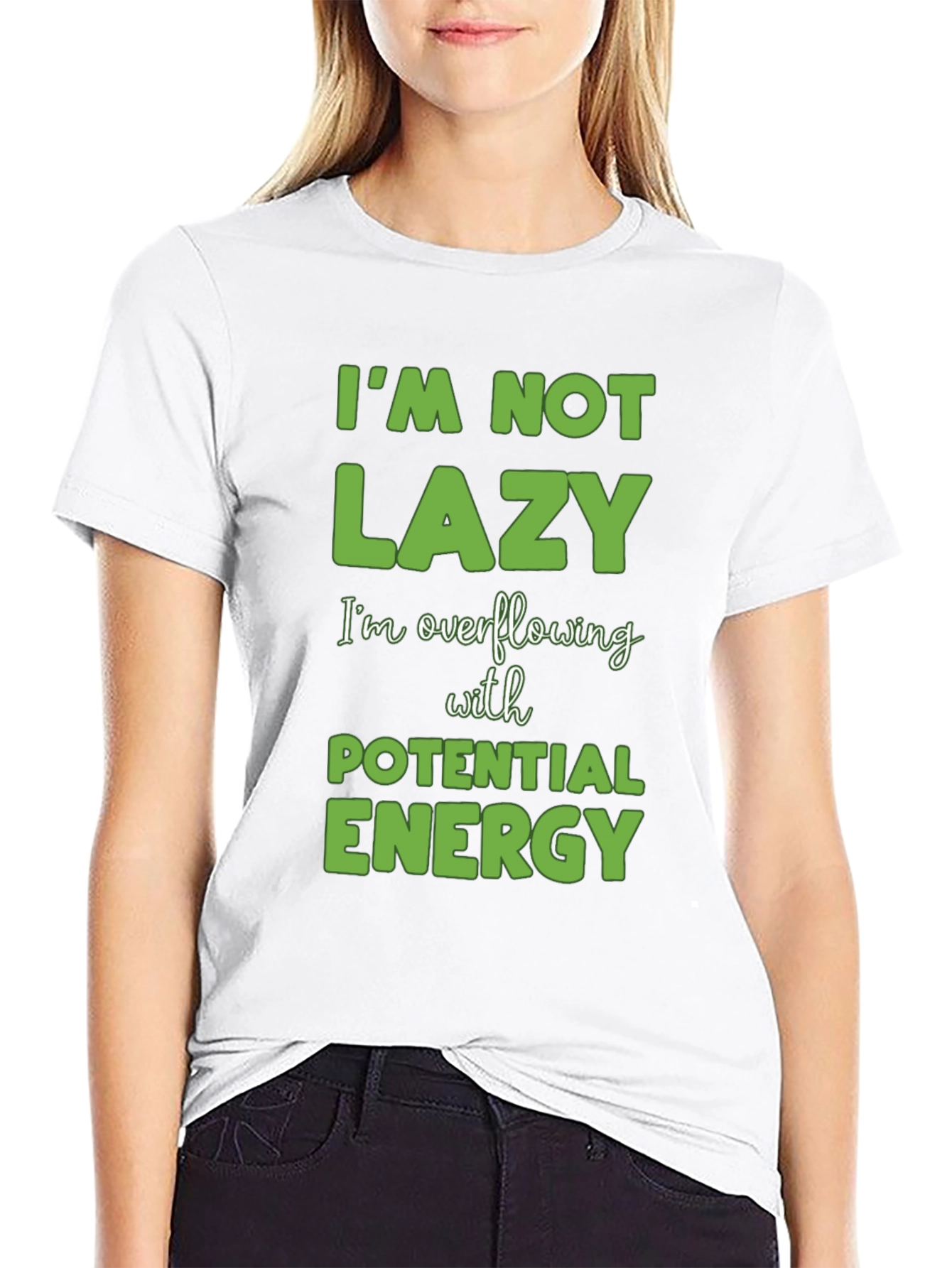 Funny Im Not Lazy Black T-Shirt