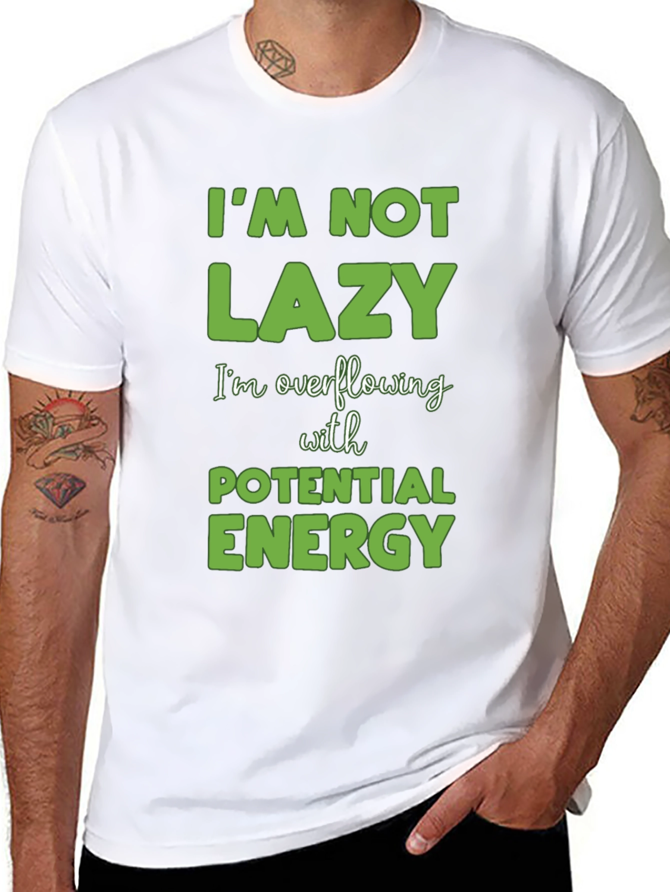 Funny Im Not Lazy Black T-Shirt