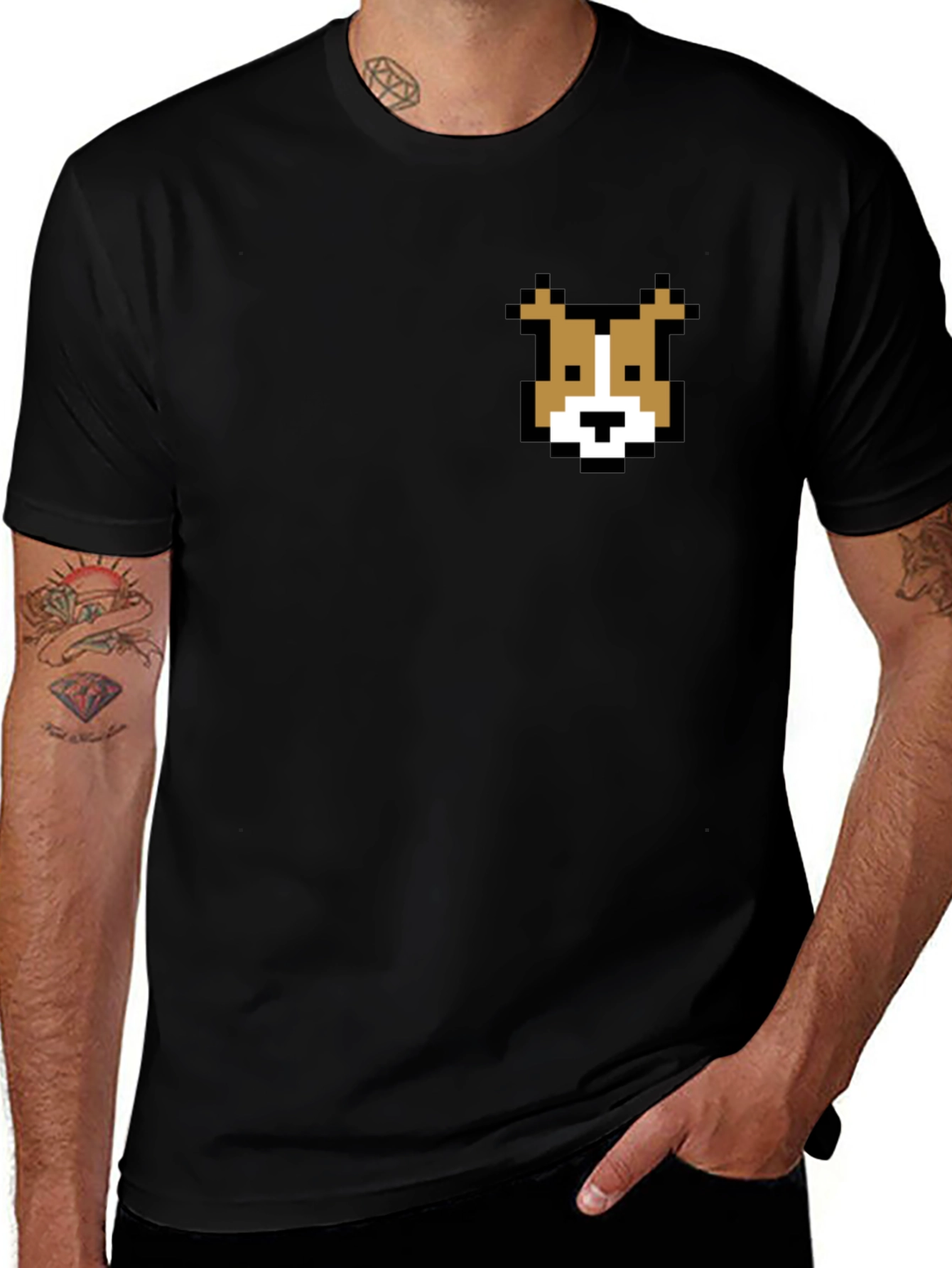 Pixel Dog T-Shirt - Retro Gaming Style Tee