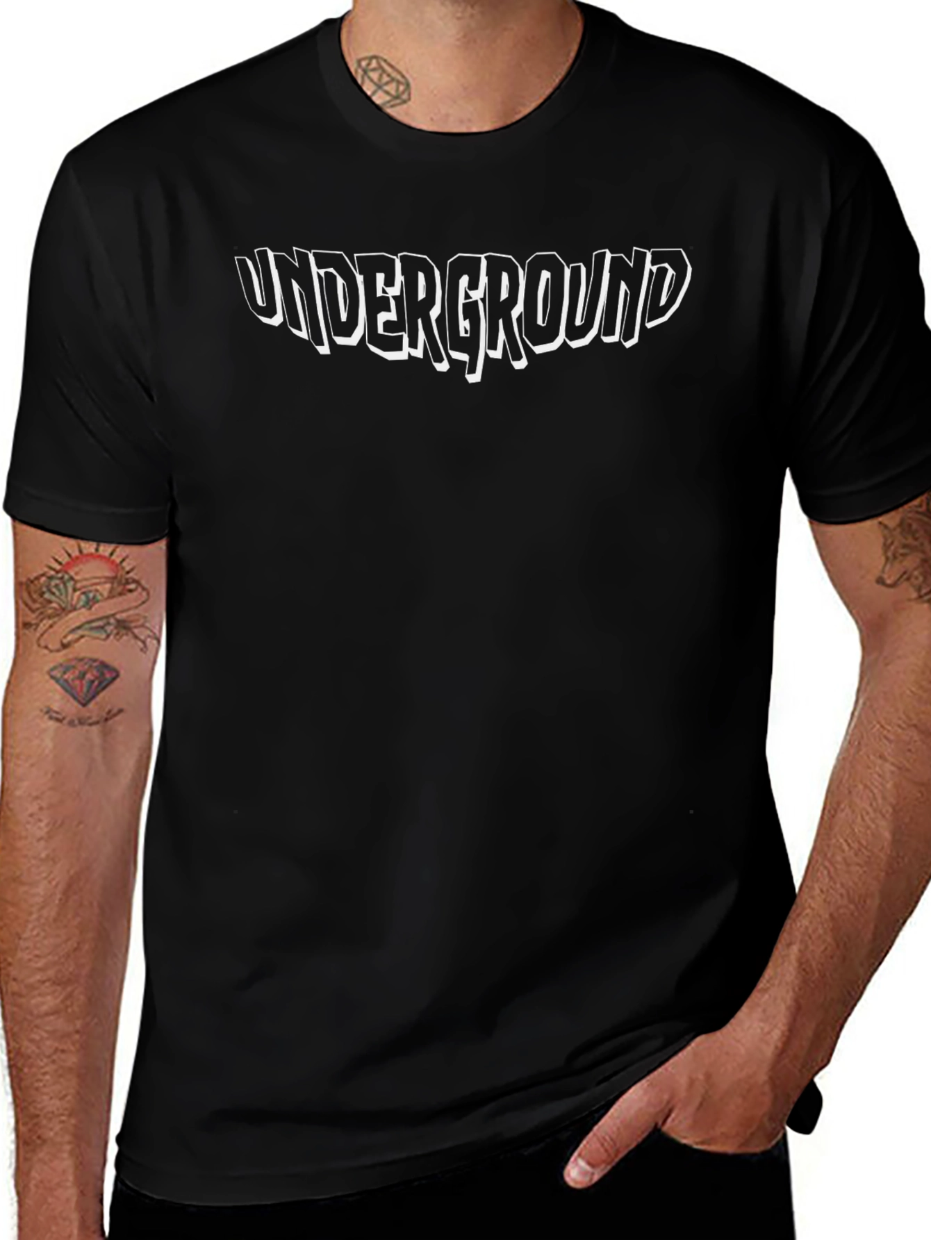 Underground Graphic Tee - Bold Black T-Shirt