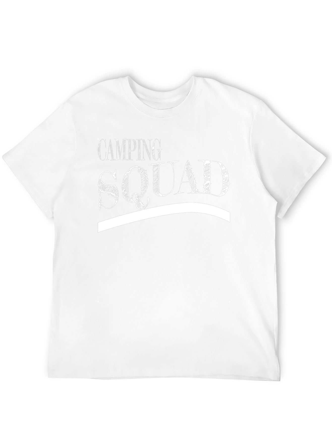 Camping Squad Graphic Tee - Black Cotton T-Shirt