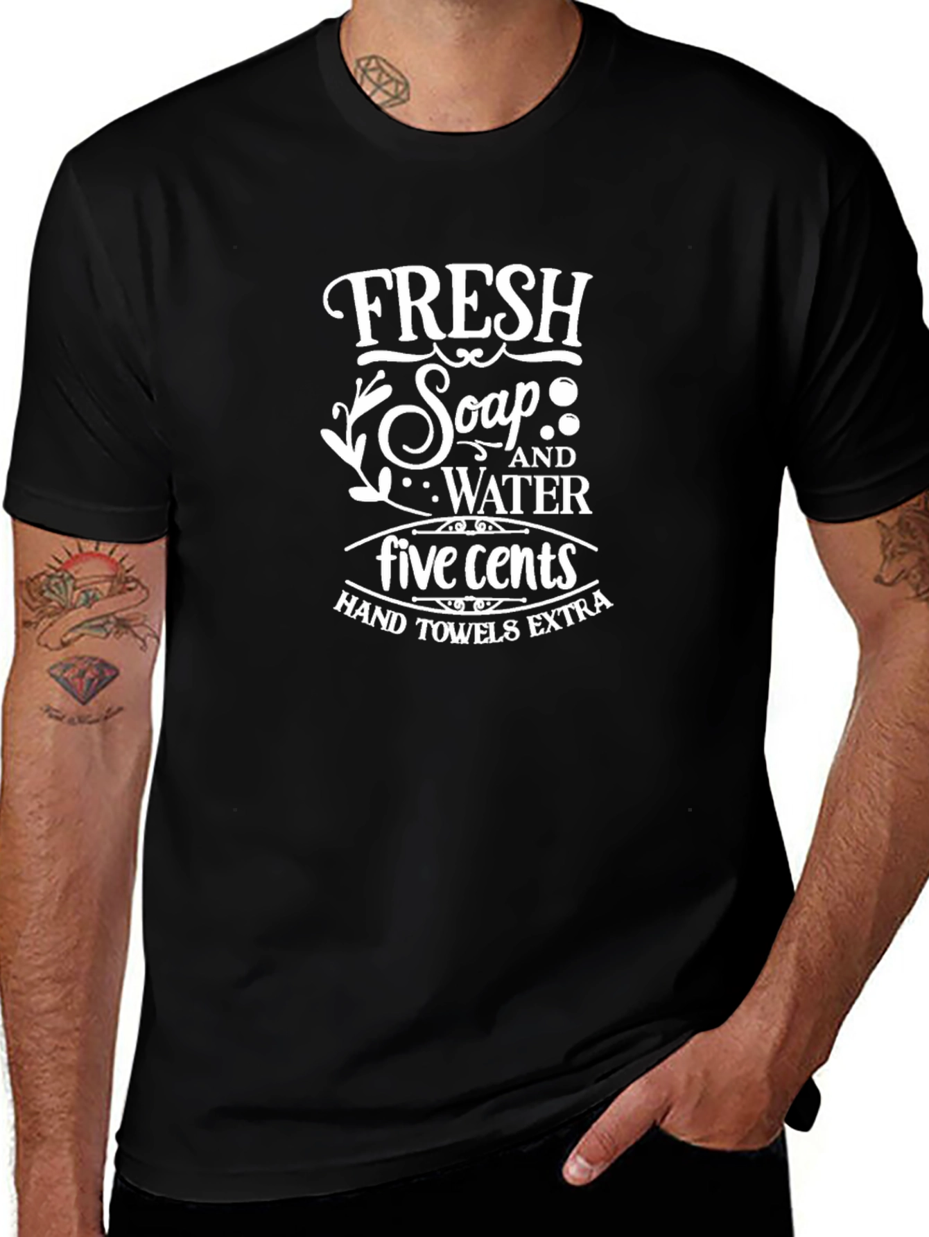 Fresh Soap & Water Graphic Tee - Novelty T-Shirt