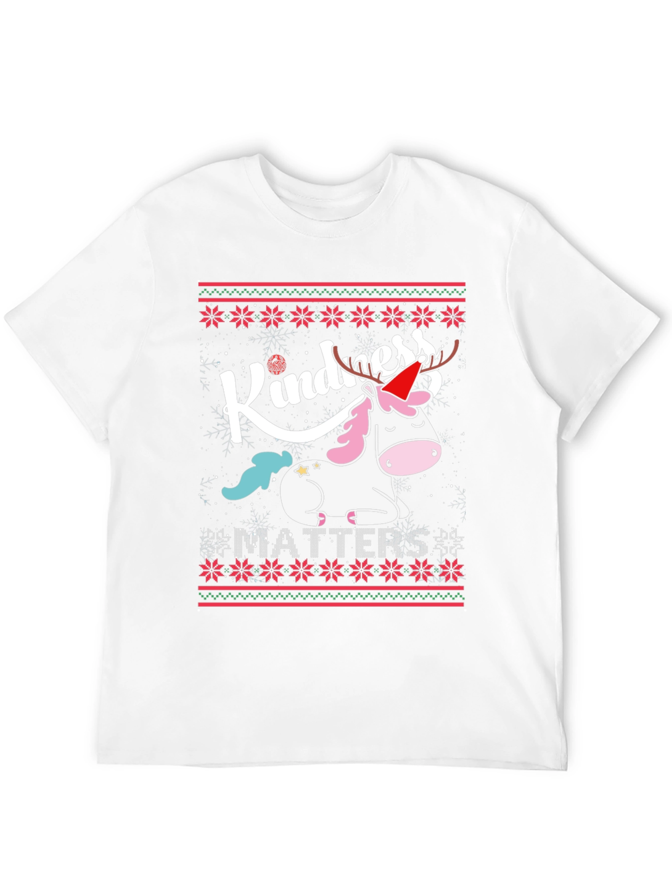 Kindness Matters Unicorn Christmas T-Shirt