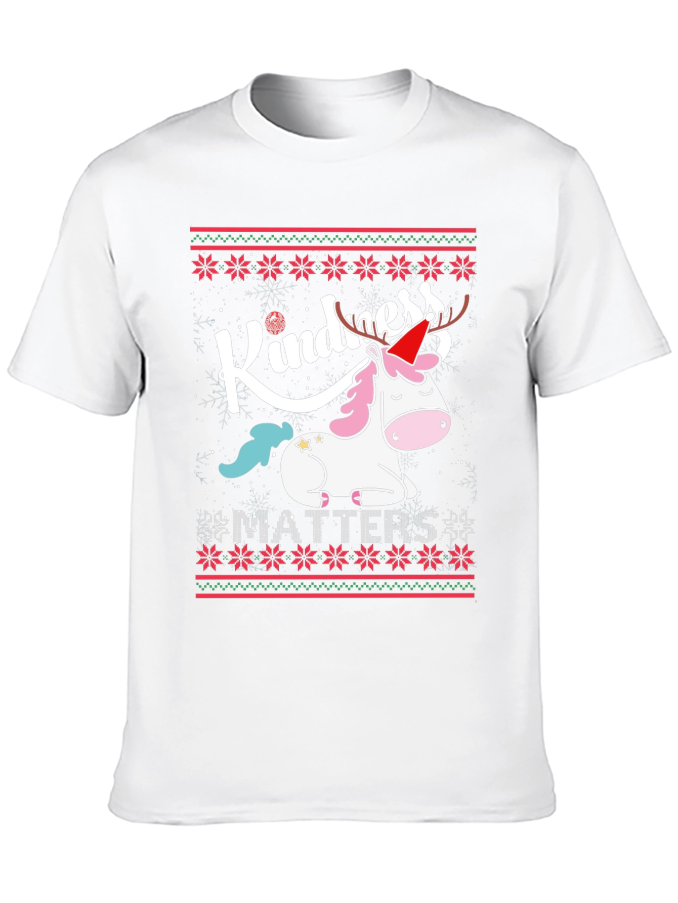 Kindness Matters Unicorn Christmas T-Shirt