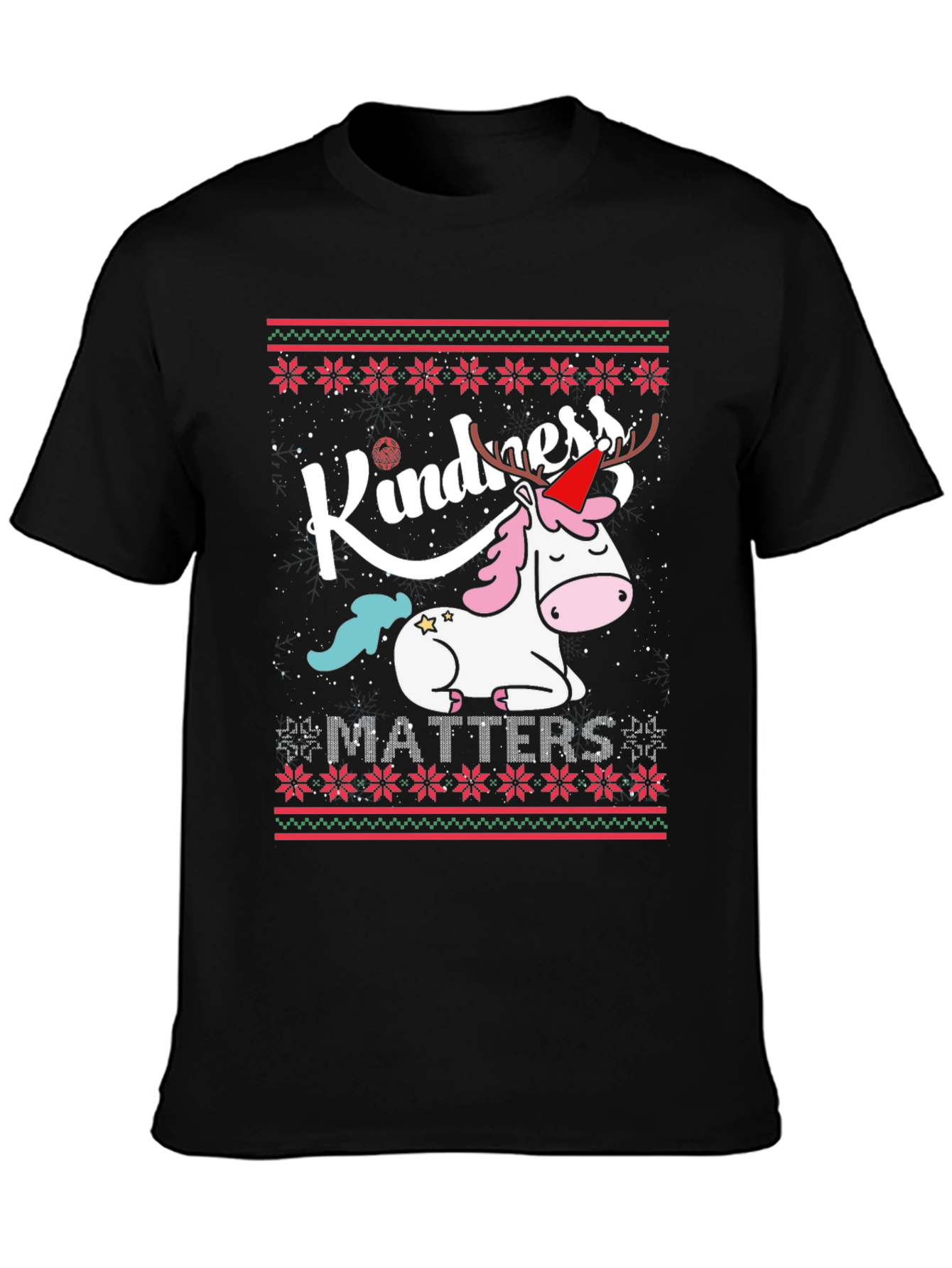 Kindness Matters Unicorn Christmas T-Shirt