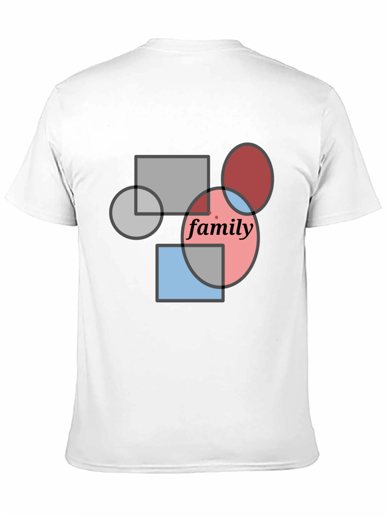 Family Geometric Graphic Tee - Modern Casual Shirt