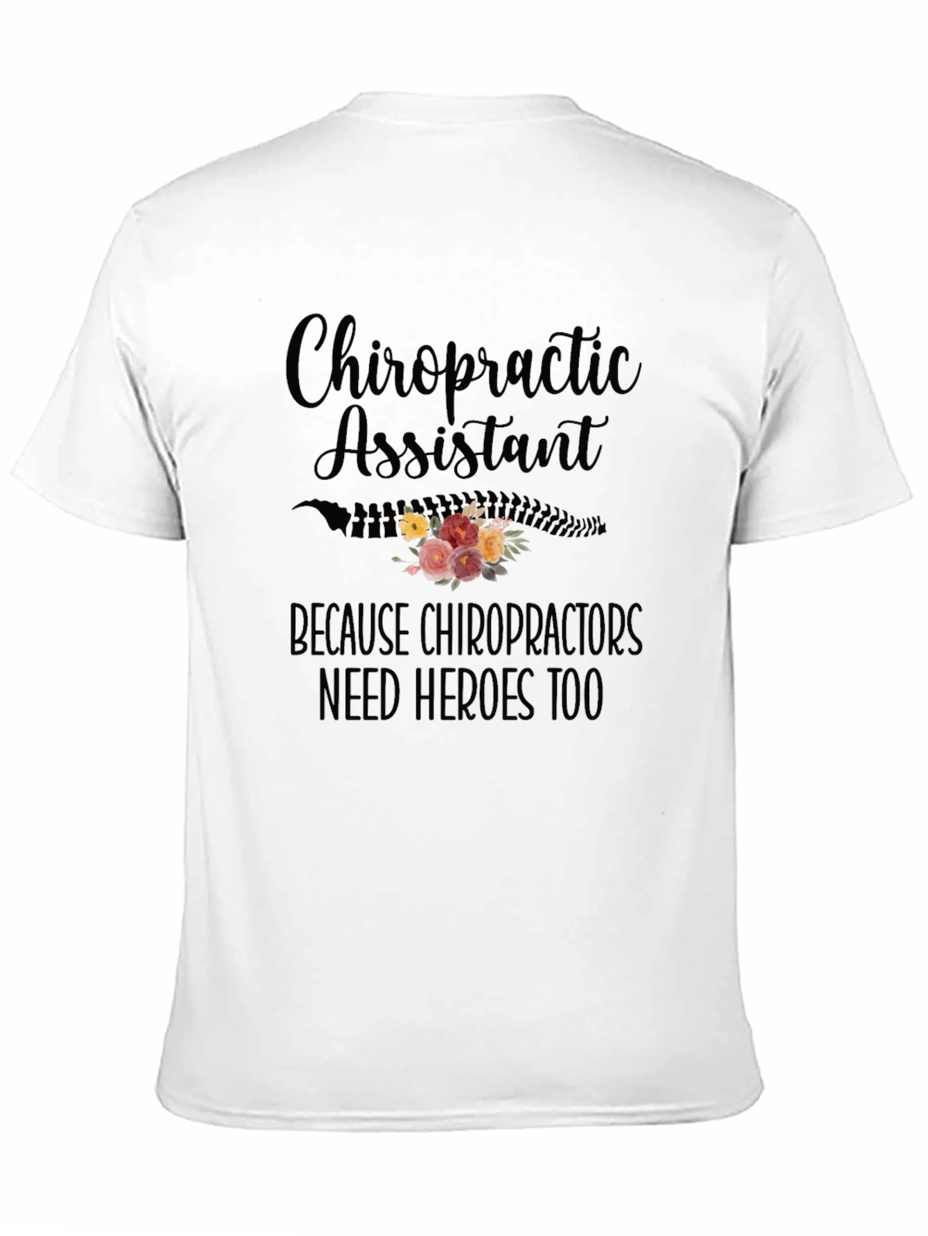 Chiropractic Assistant Hero Black T-Shirt