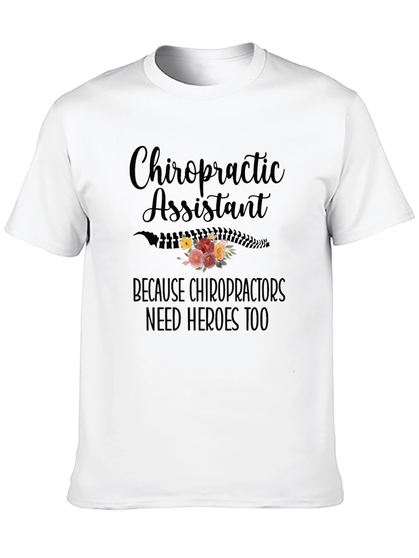 Chiropractic Assistant Hero Black T-Shirt