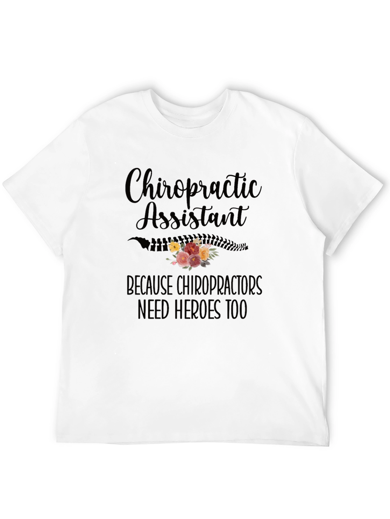 Chiropractic Assistant Hero Black T-Shirt