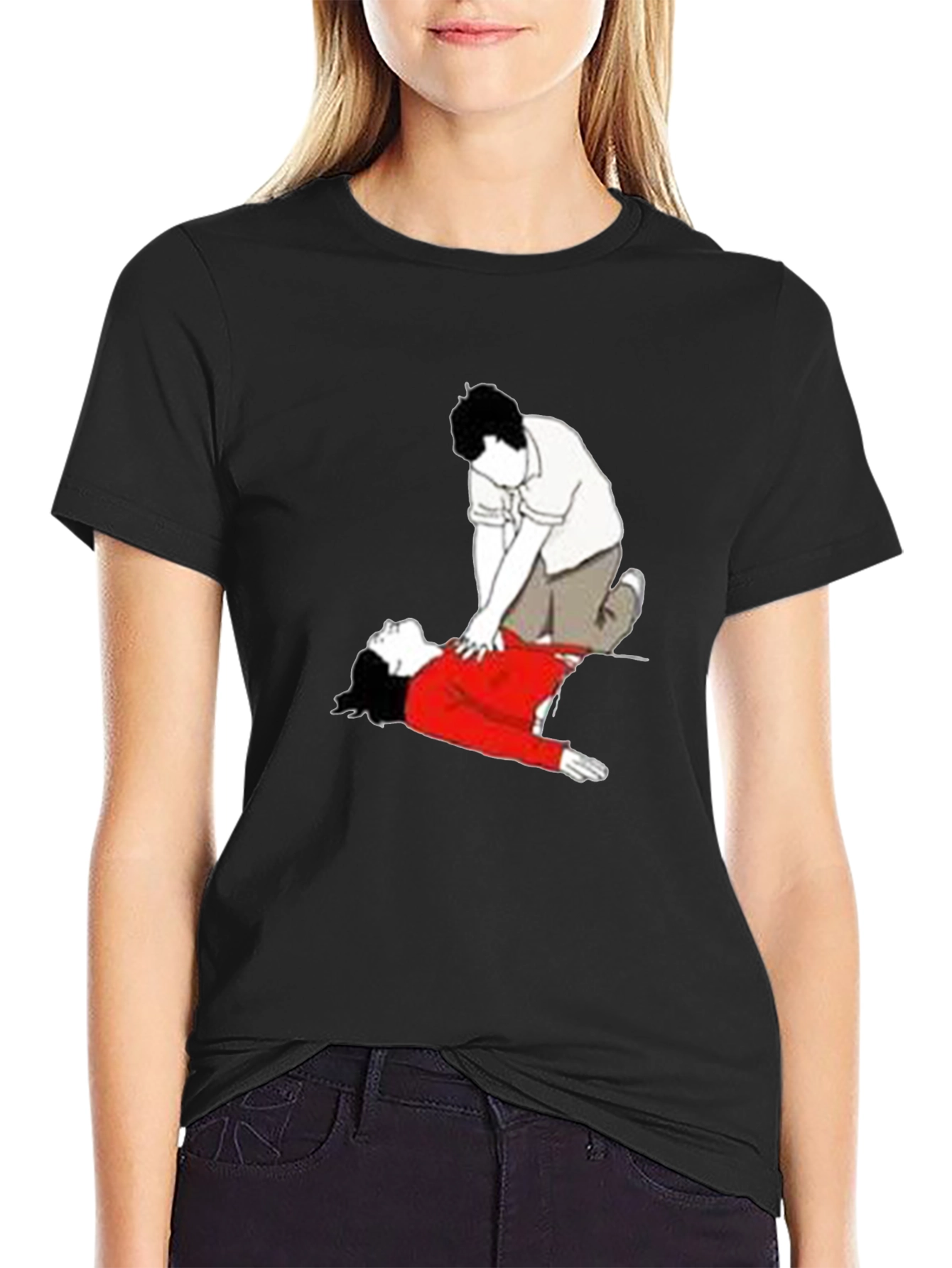 CPR Graphic T-Shirt - Black Crew Neck Tee