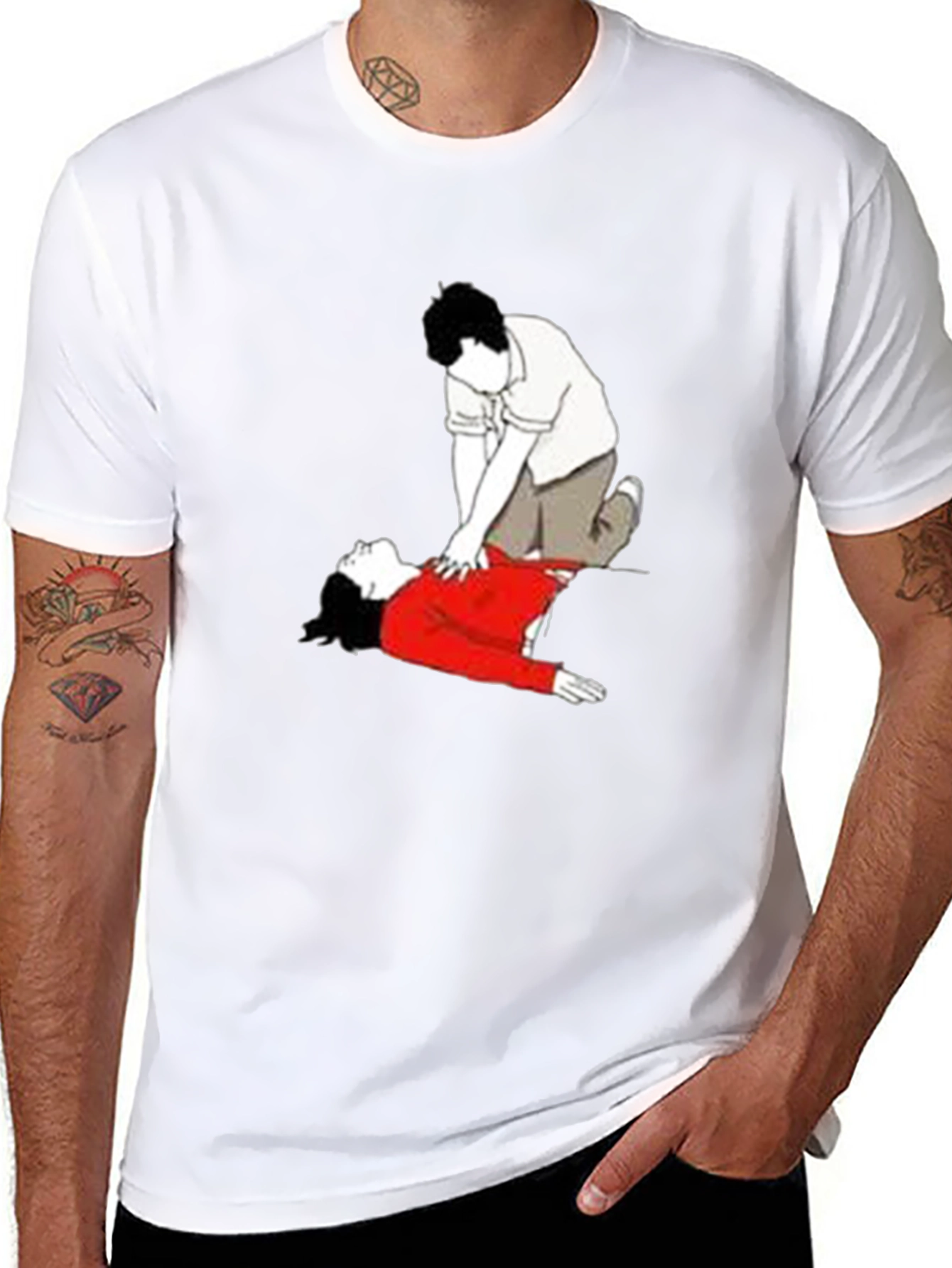 CPR Graphic T-Shirt - Black Crew Neck Tee