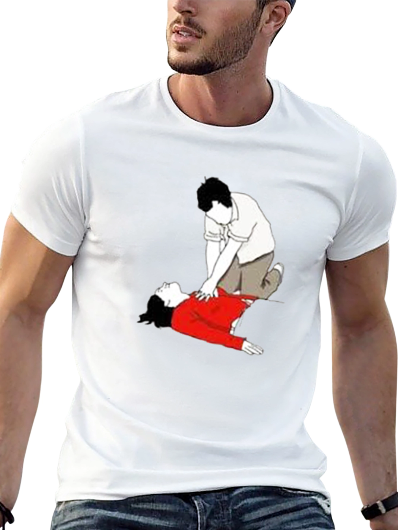 CPR Graphic T-Shirt - Black Crew Neck Tee