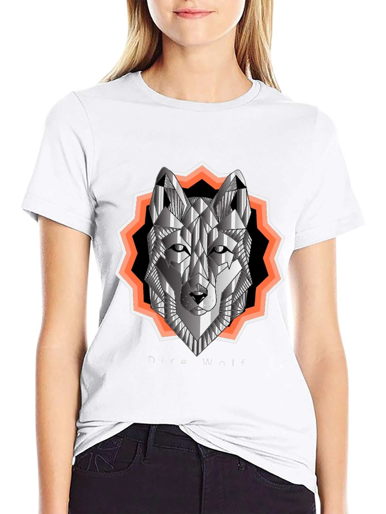 Geometric Wolf Graphic Tee - Urban Style