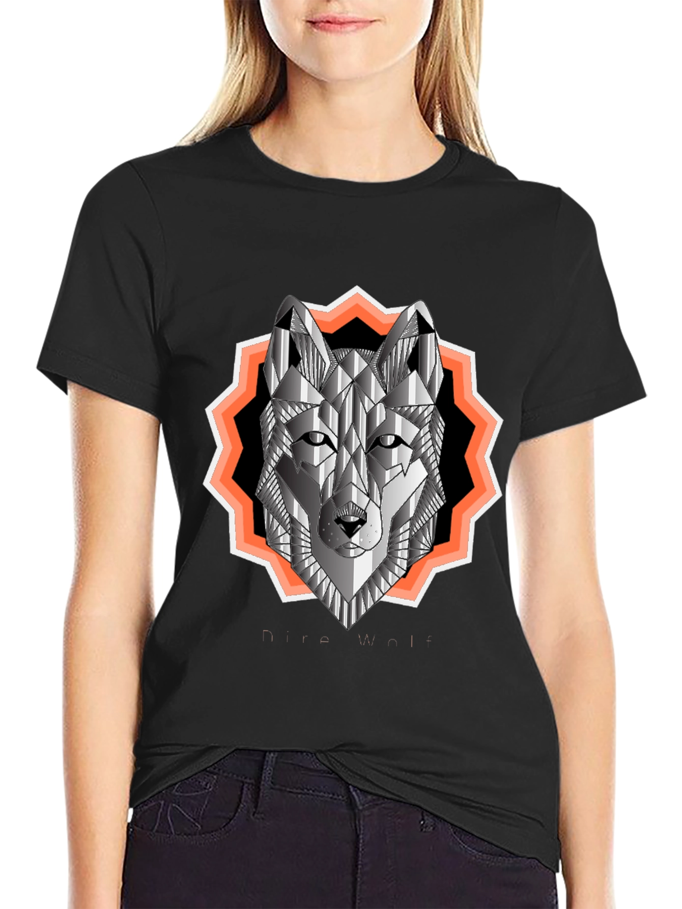 Geometric Wolf Graphic Tee - Urban Style