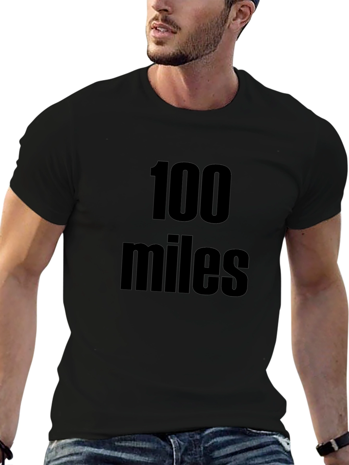 100 Miles Black Graphic Tee