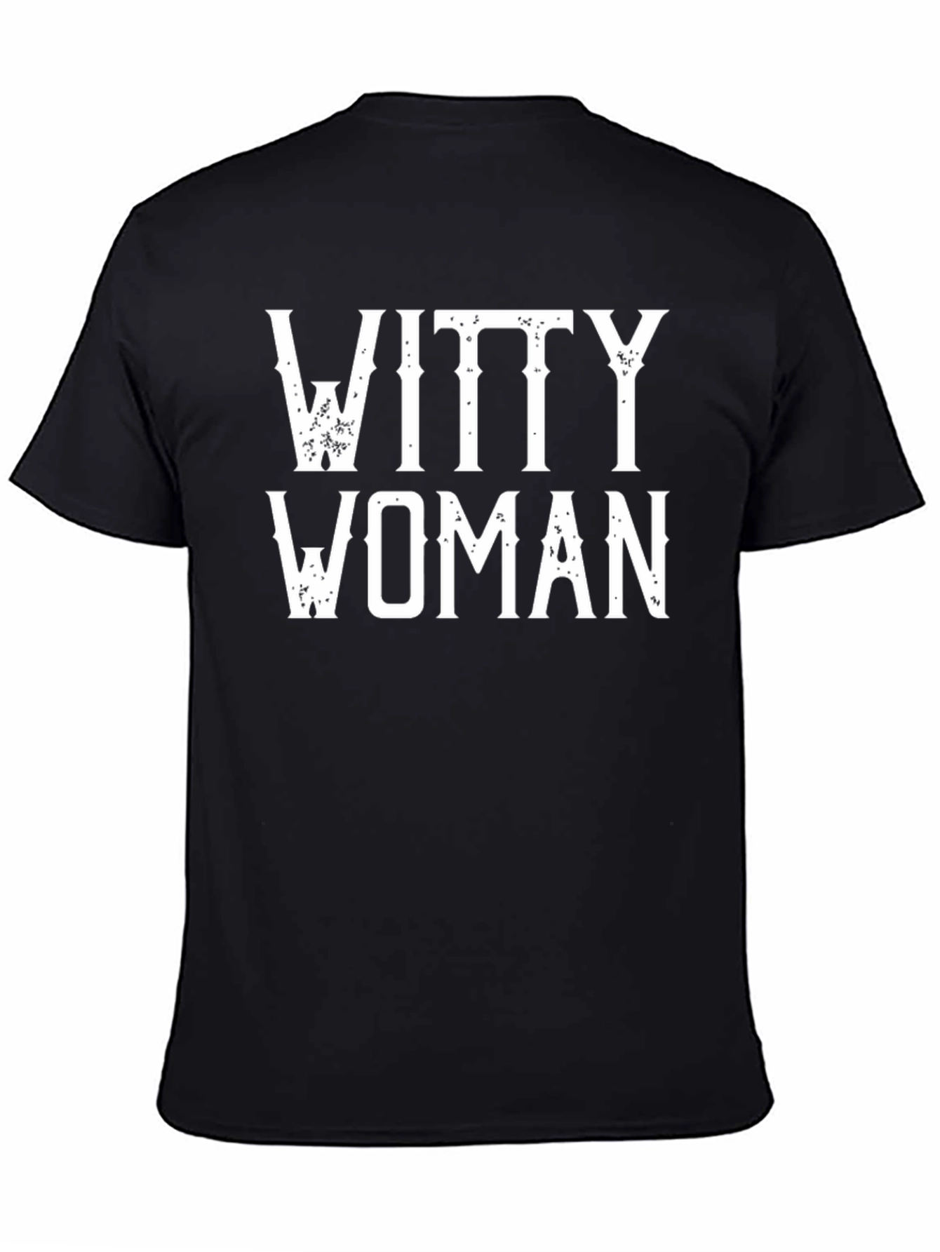 Witty Woman Graphic T-Shirt - Black