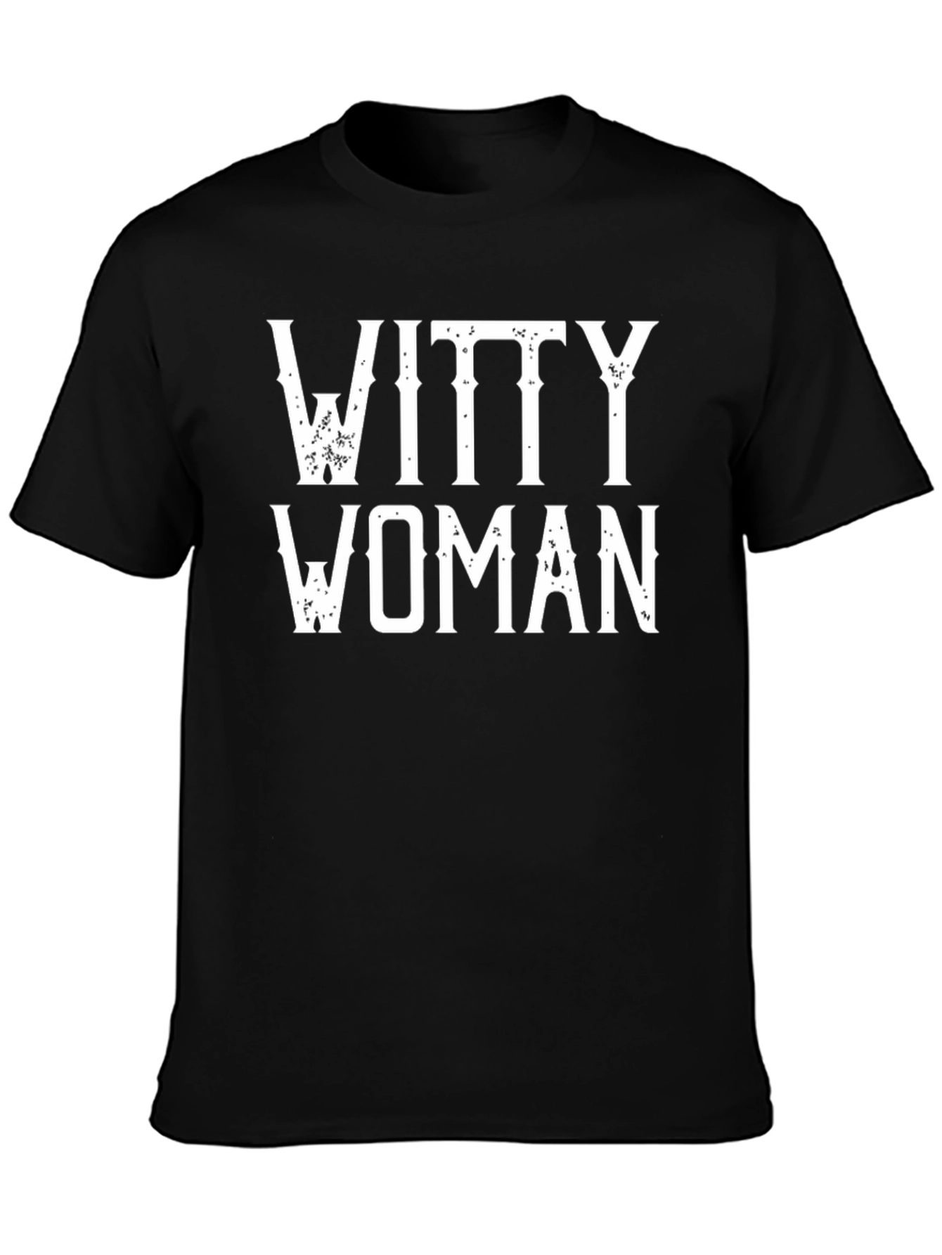 Witty Woman Graphic T-Shirt - Black