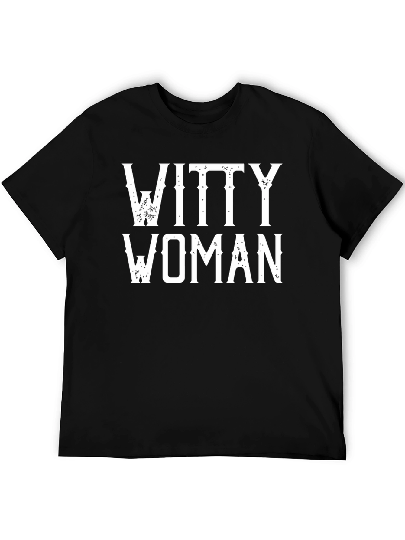 Witty Woman Graphic T-Shirt - Black
