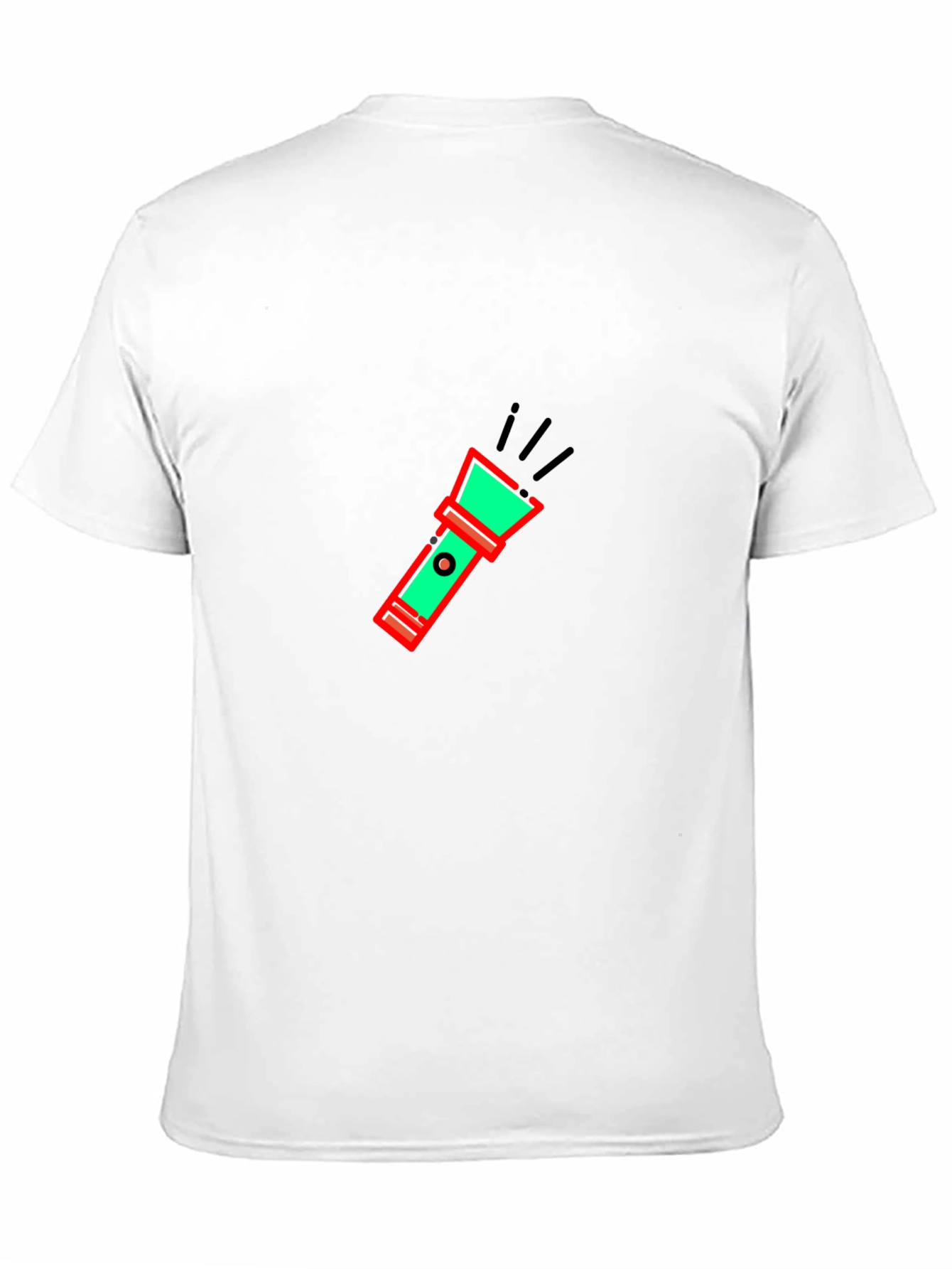 Flashlight Graphic Tee - Black Cotton Comfort