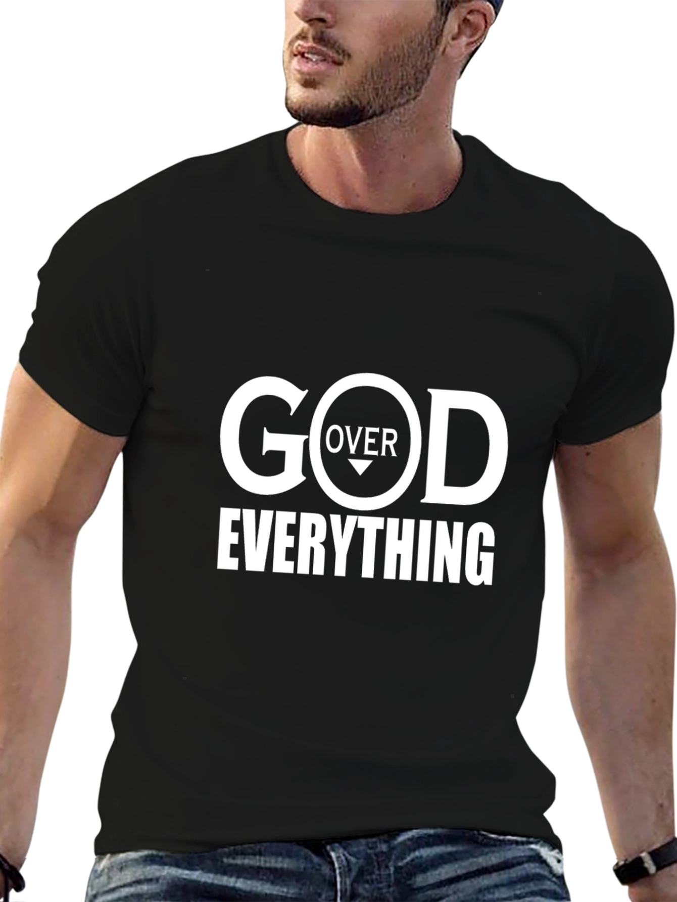 God Over Everything Black T-Shirt
