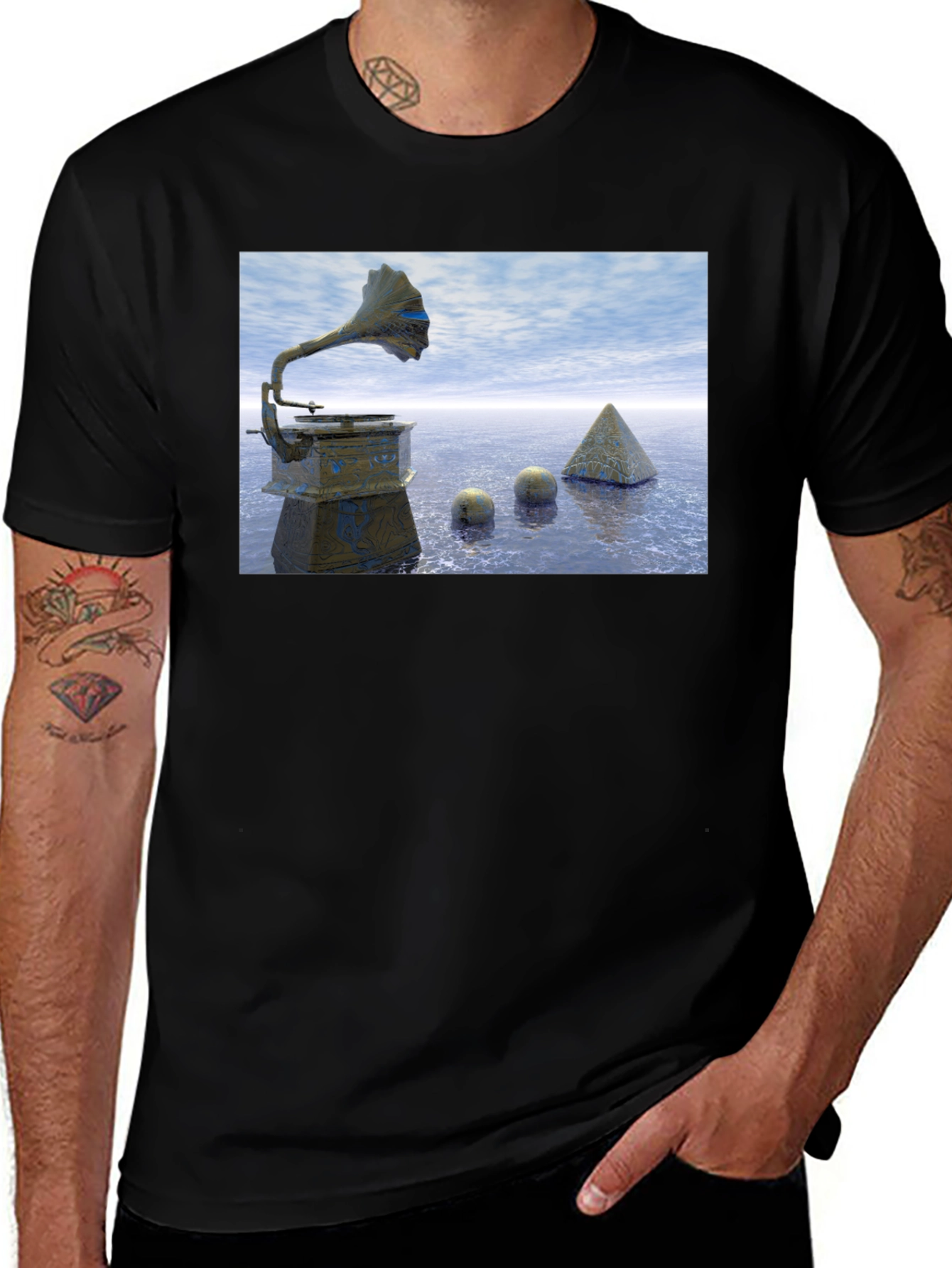 Surrealist Gramaphone T-Shirt